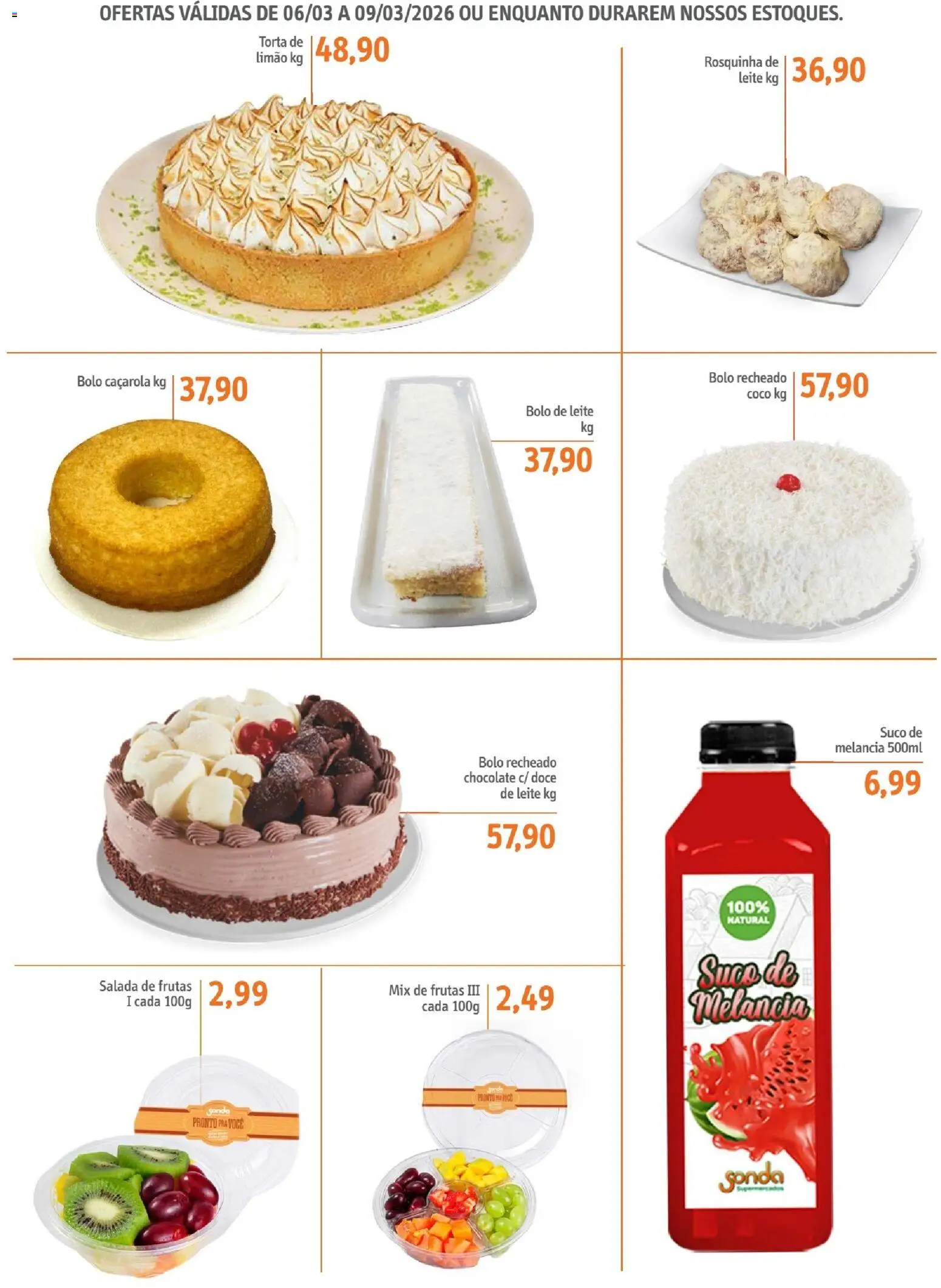 Sonda Folheto - válido de 06.03.2026 | Página: 5 | Produtos: Chocolate, Suco, Bolo, Rosquinha