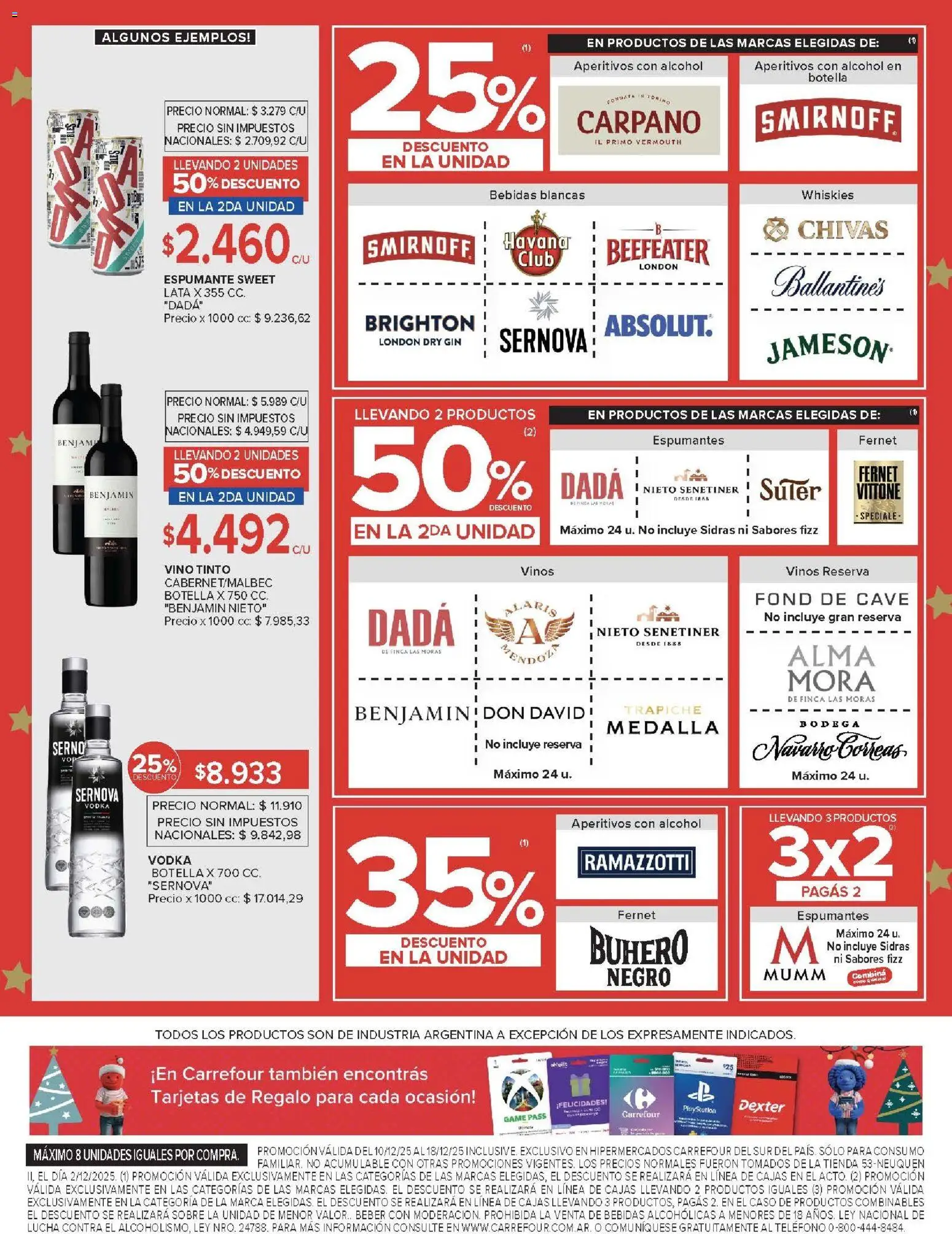 Carrefour ofertas │ válido desde el 10.12.2025 | Página: 10 | Productos: Vodka, Teléfono, Caso, Fernet