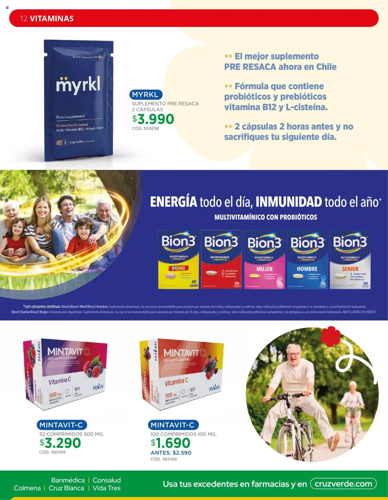 Ahorro Primavera Cruz Verde │ válido desde el 01.10.2025 | Página: 12 | Productos: Vitaminas