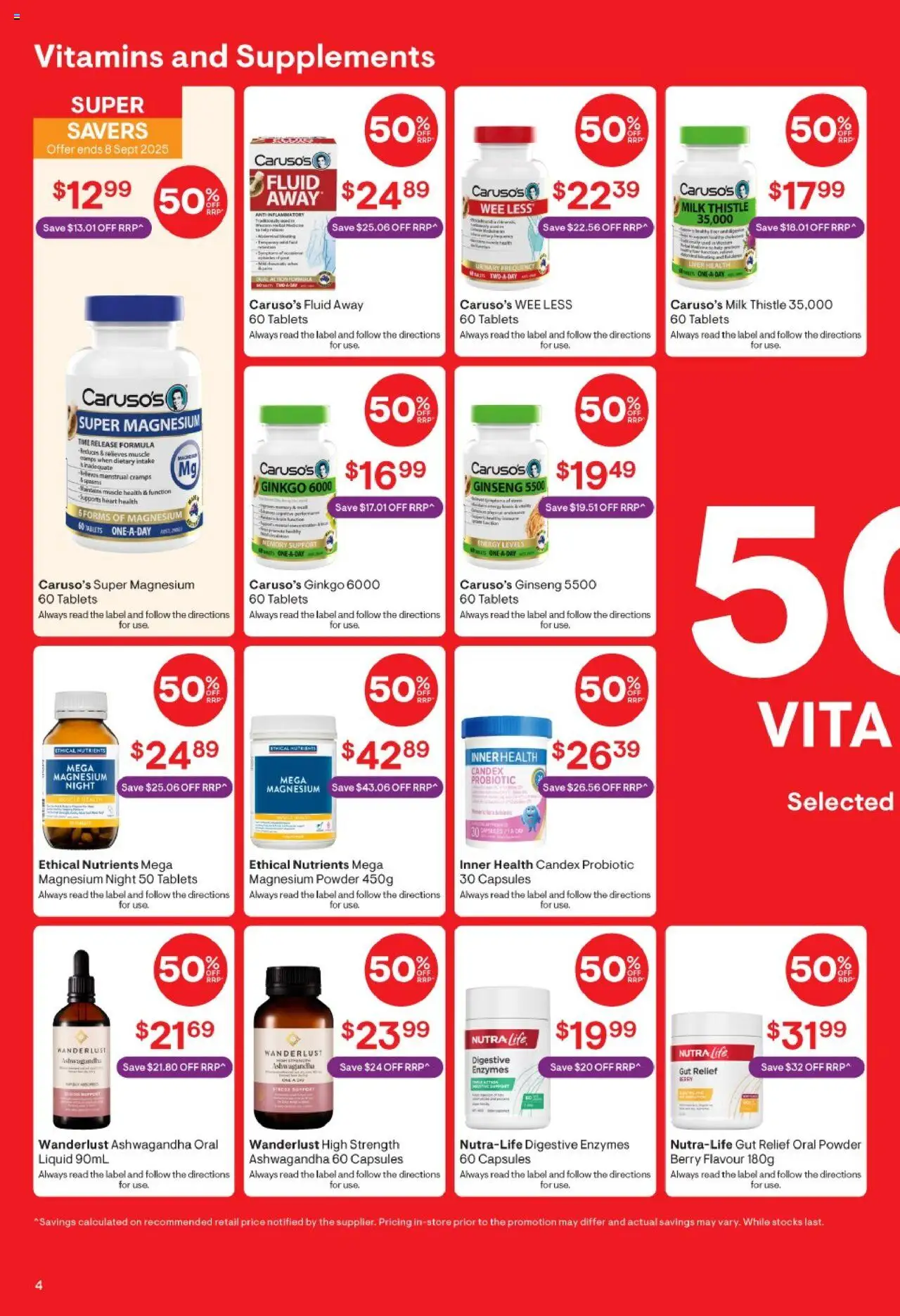 Discount Drug Stores catalogue - valid from 13.08.2025 | Page: 4 | Products: Powder, Milk, Nutrients, Tablets