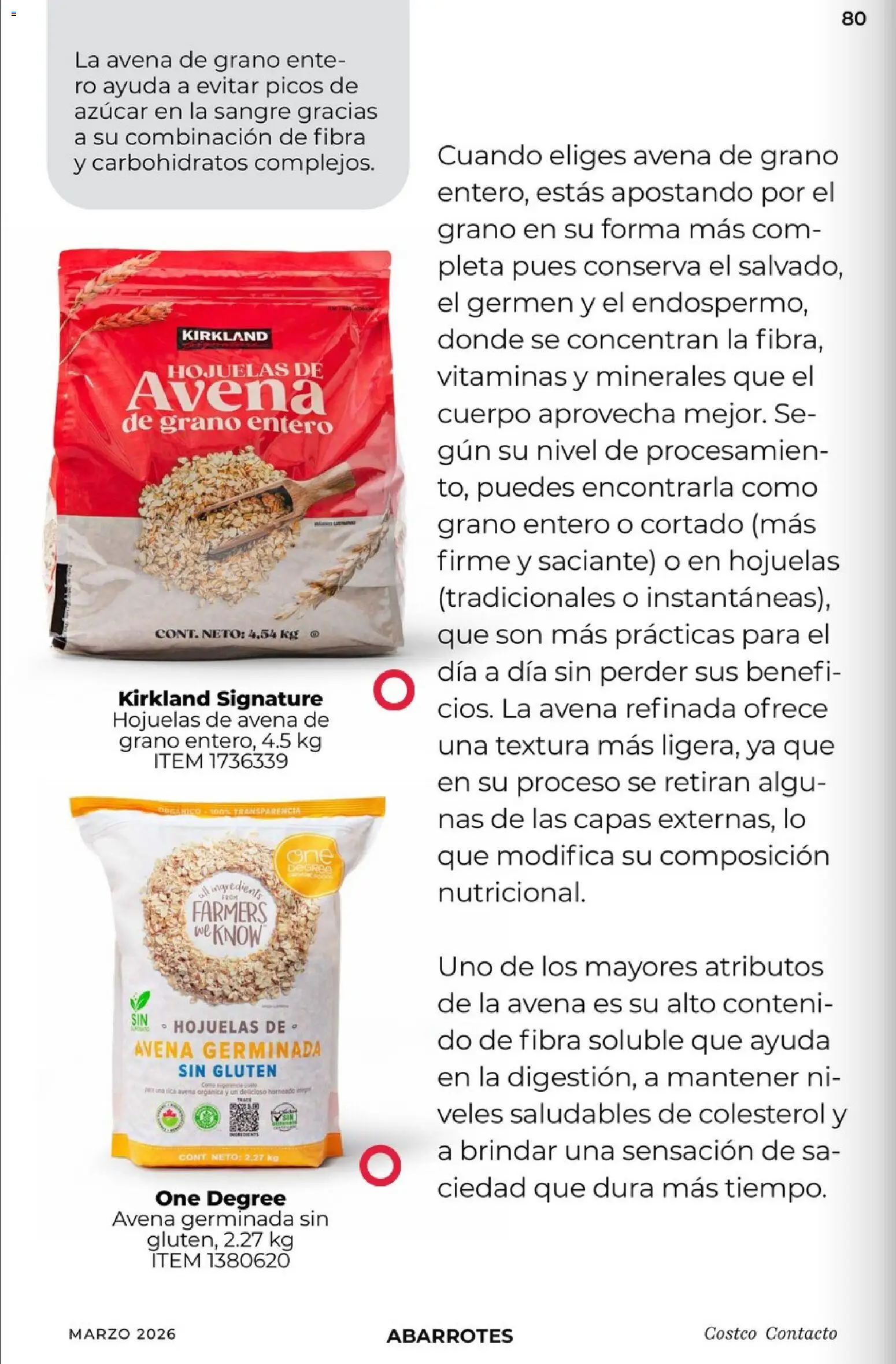 Nuevas ofertas de Costco válidas en toda la República Mexicana desde el 01.03.2026. ¡Encuentra las mejores ofertas en Costco Revista de marzo! | Página: 80 | Productos: Azúcar, Avena, Hojuelas, Vitaminas