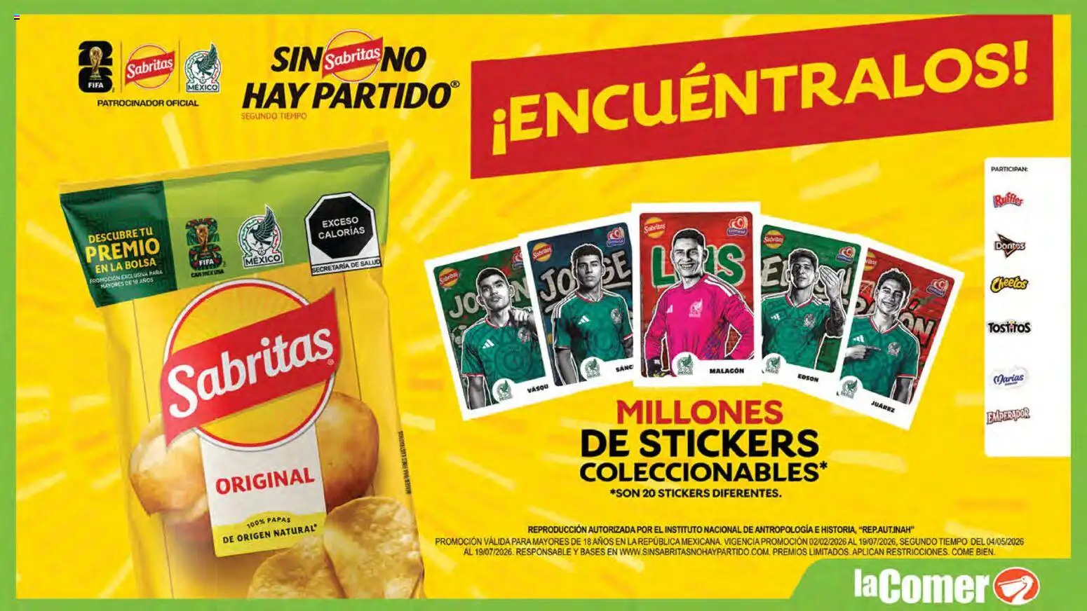 Nuevas ofertas de La Comer válidas en toda la República Mexicana desde el 08.04.2026. ¡Encuentra las mejores ofertas en La Comer folleto Patrocinador oficial del jugador No.12! | Página: 8 | Productos: Bolsa