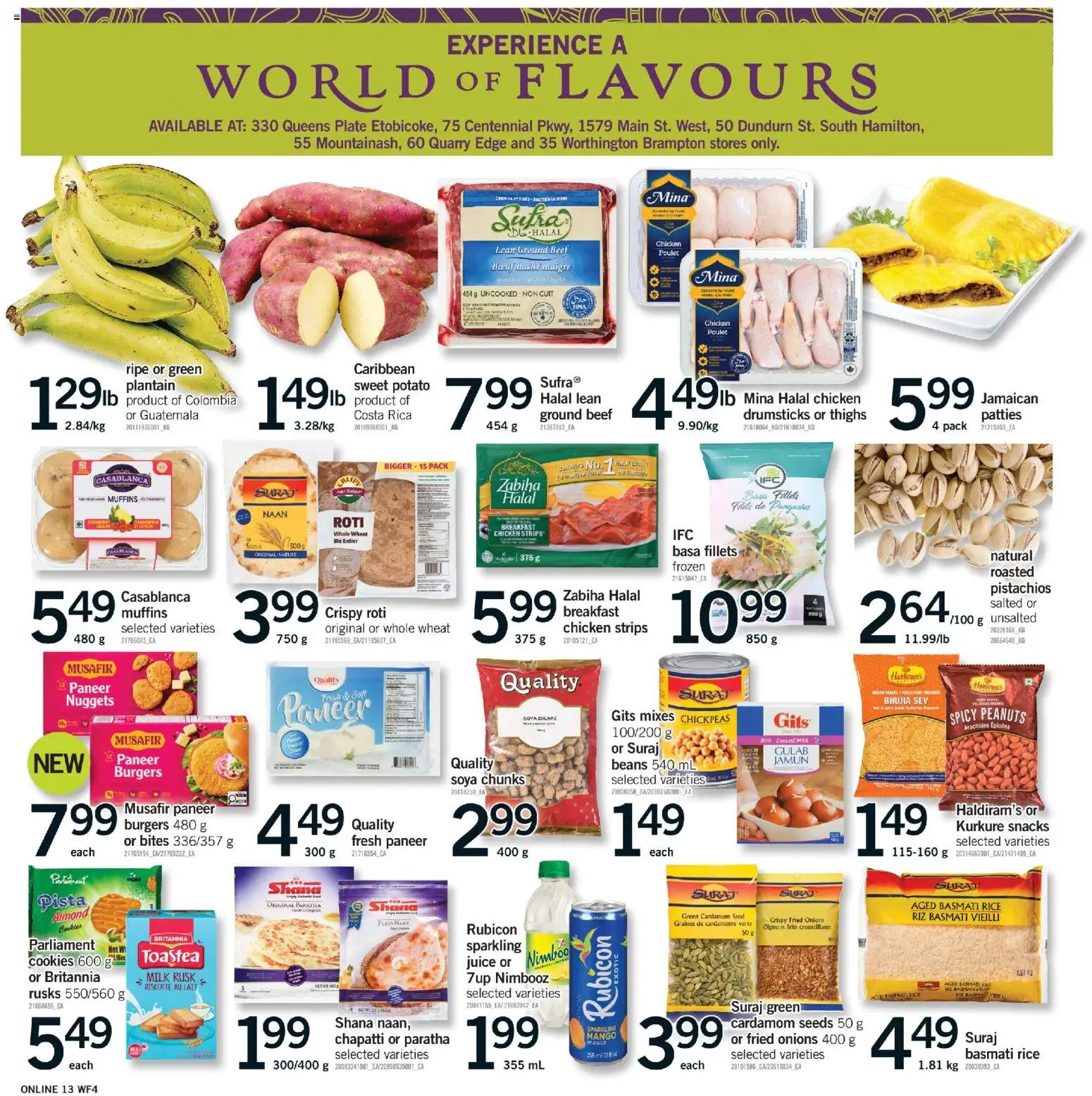 Fortinos flyer valid from 09.04.2026 | Page: 13 | Products: Rice, Beef, Milk, Chicken
