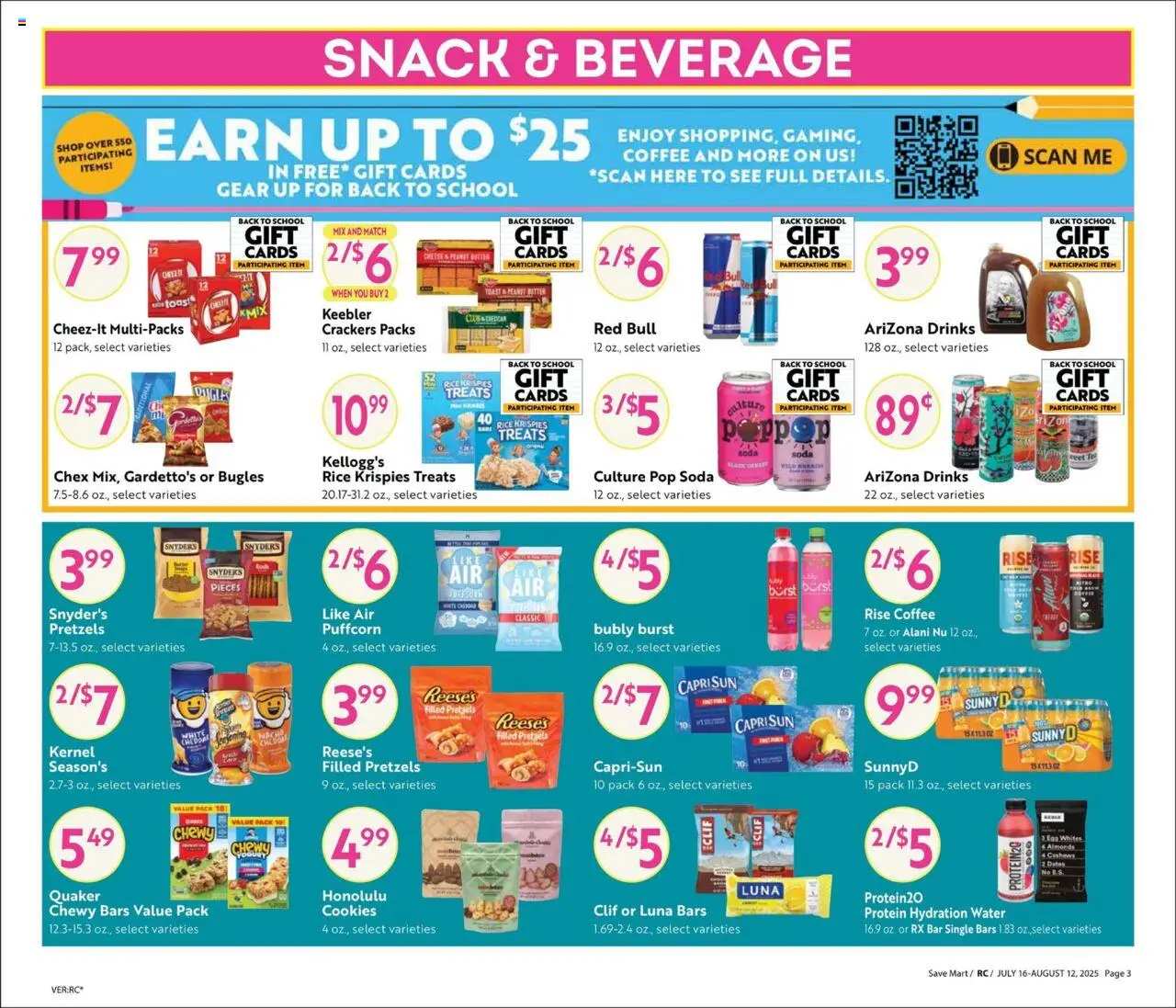 Save Mart Online Savings Guide - valid from 16.07.2025 | Page: 3 | Products: Coffee, Cookies, Water, Pepper