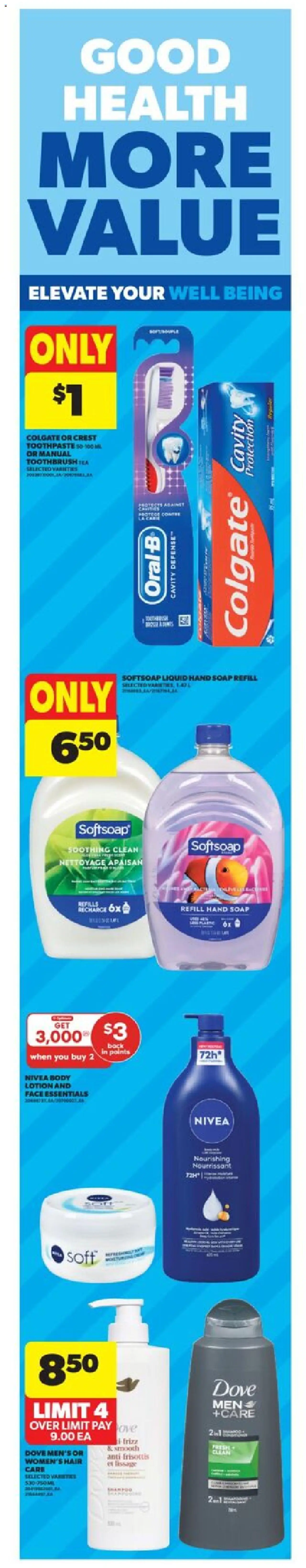 Real Canadian Superstore flyer valid from 11.09.2025 | Page: 5 | Products: Body lotion, Soap, Toothpaste