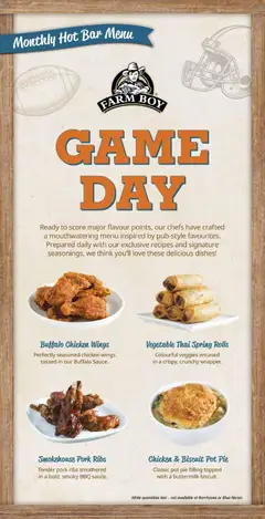 Preview of Farm Boy weekly flyer / circulaire from shop Farm Boy valid from 12.02.2026 | Page: 12 | Products: Chicken wings, Game, Chicken, Pork