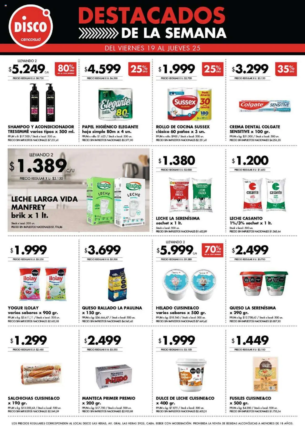 Disco ofertas  | Córdoba │ válido desde el 19.09.2025 | Página: 9 | Productos: Helado, Acondicionador, Leche, Manteca