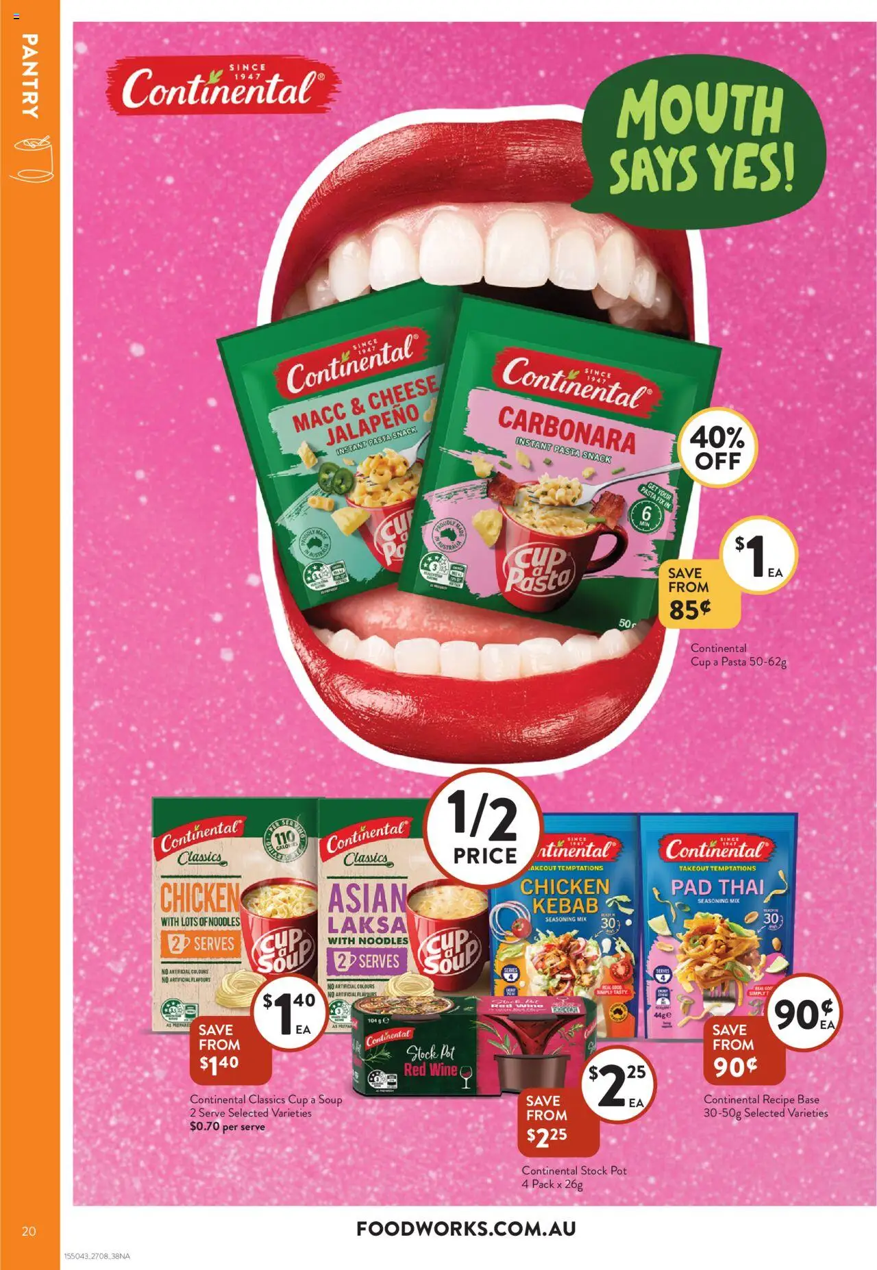 Foodworks catalogue - valid from 27.08.2025 | Page: 20 | Products: Cheese, Wine, Chicken, Noodles
