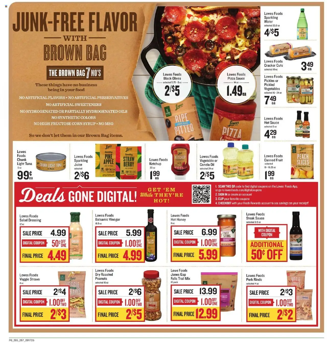 Lowes Foods Weekly Ad - NC - valid from 17.09.2025 | Page: 8 | Products: Corn, Oil, Vegetables, Peach
