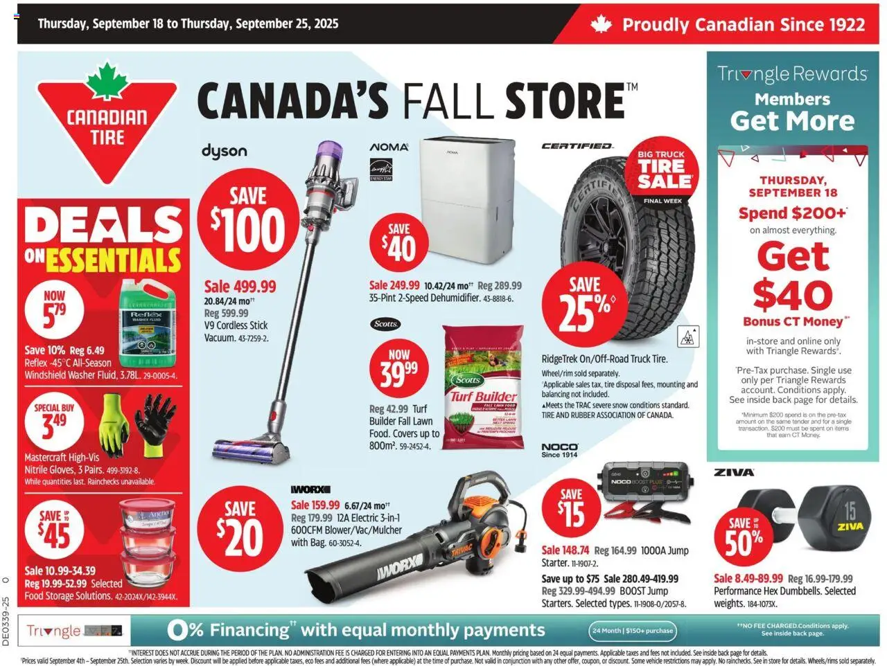 Canadian Tire flyer valid from 18.09.2025 | Page: 1