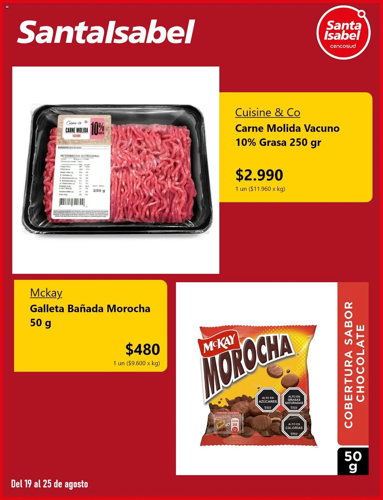 Santa Isabel ofertas  │ válido desde el 19.08.2025 | Página: 3 | Productos: Chocolate, Base