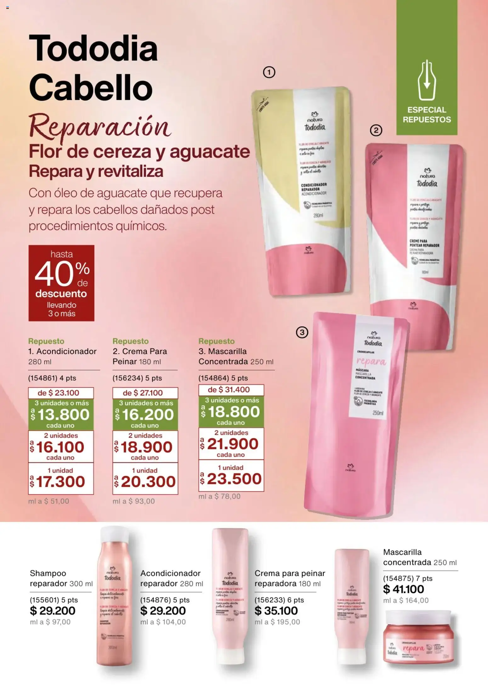 Natura revista - valida desde el 02.01.2026 | Página: 131 | Productos: Aguacate, Shampoo, Máscara, Acondicionador