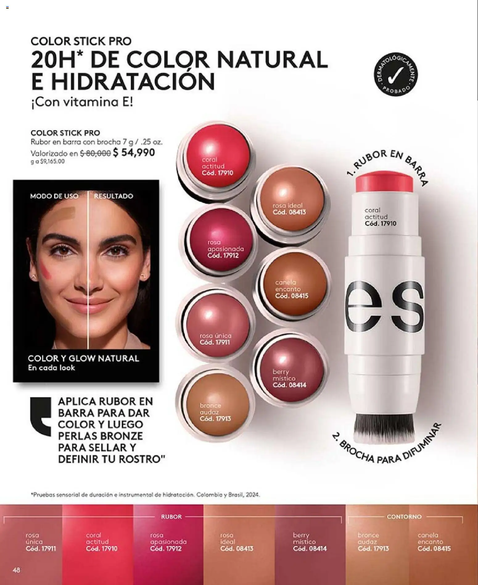 Ésika revista - valida desde el 01.01.2026 | Página: 48 | Productos: Rubor, Brocha, Contorno