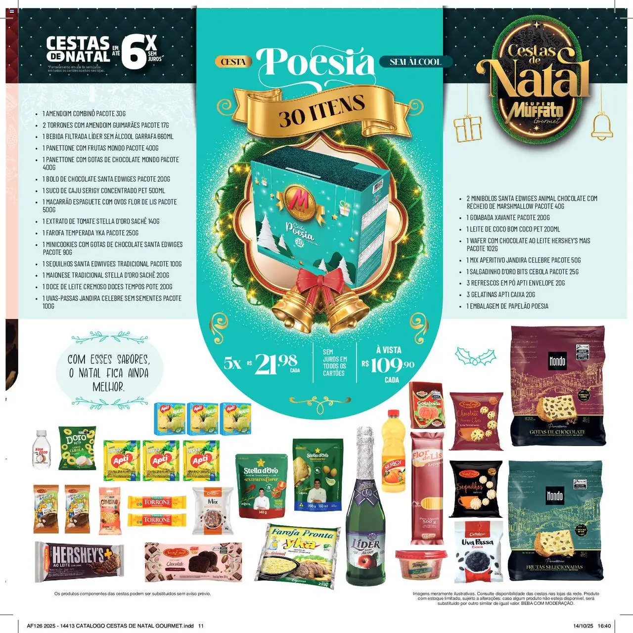 Super Muffato Folheto - válido de 13.10.2025 | Página: 11 | Produtos: Panettone, Suco, Envelope, Macarrão