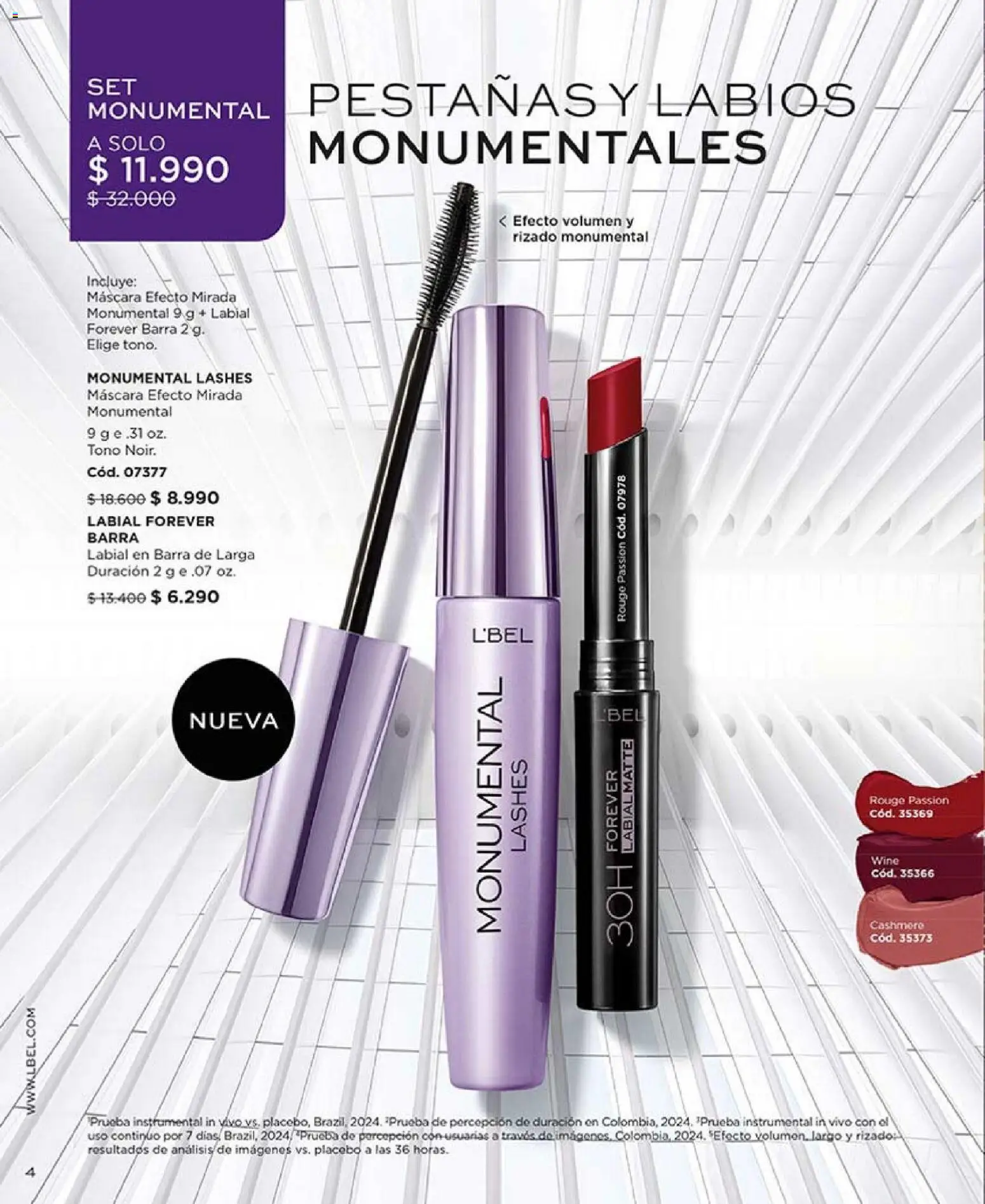 Catálogo L'Bel Campaña 1 │ válido desde el 01.01.2026 | Página: 4 | Productos: Máscara, Labial