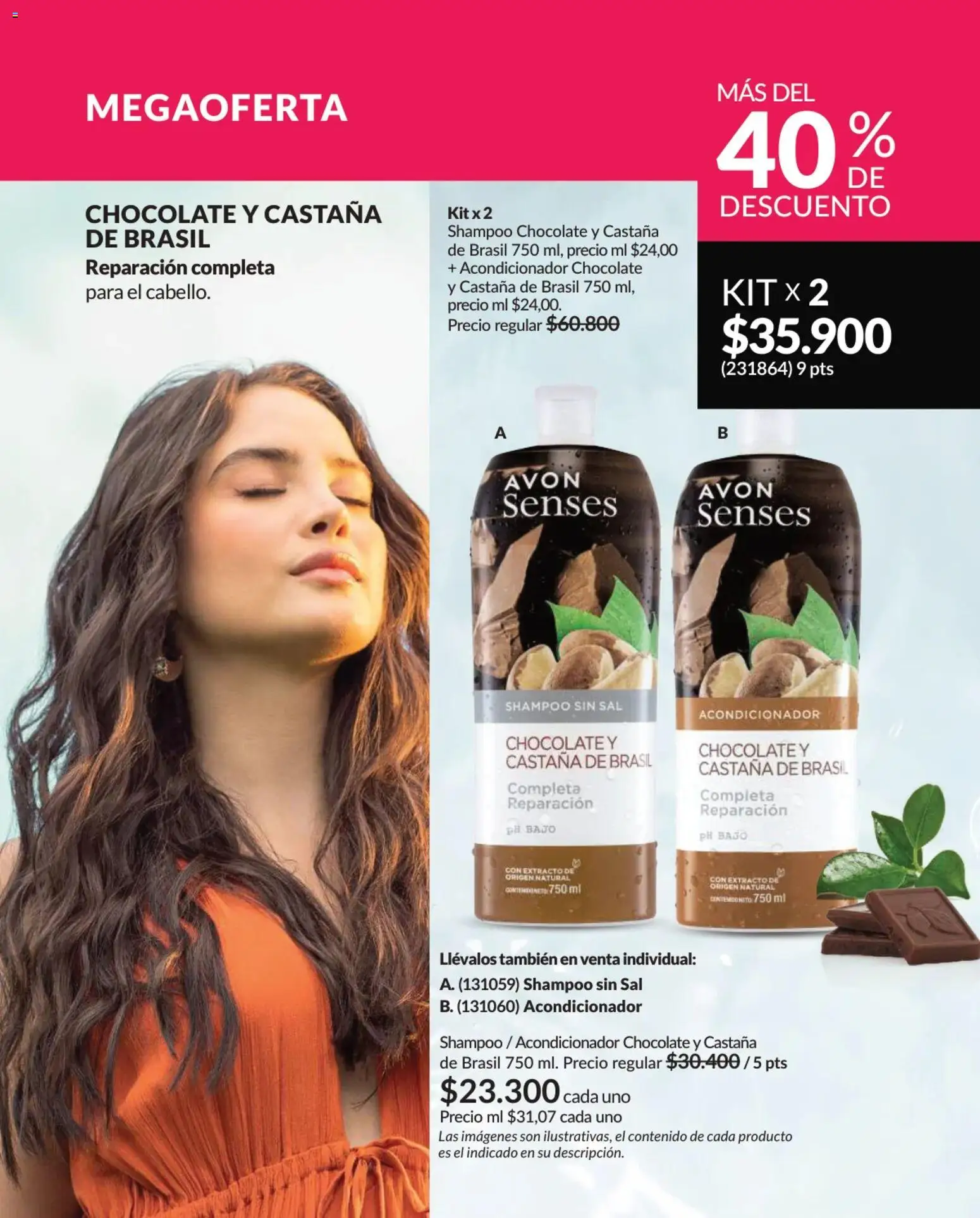 Avon revista - valida desde el 02.01.2026 | Página: 157 | Productos: Individual, Sal, Acondicionador, Chocolate