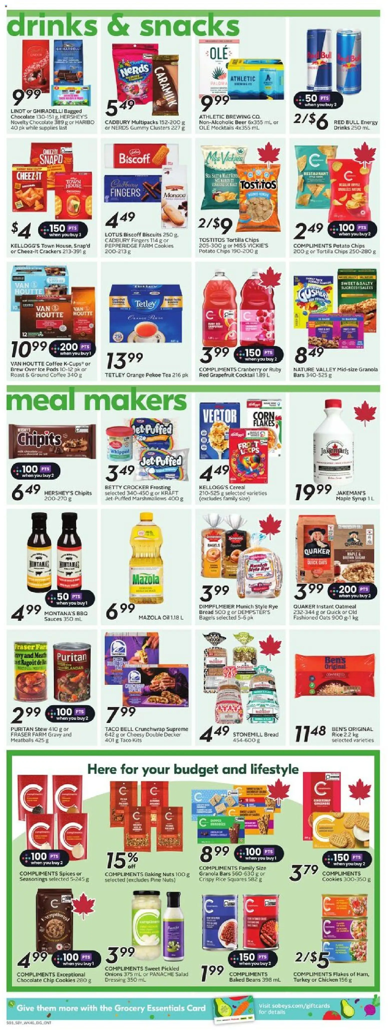 Sobeys flyer valid from 12.03.2026 | Page: 11 | Products: Tea, Bread, Chocolate, Chicken