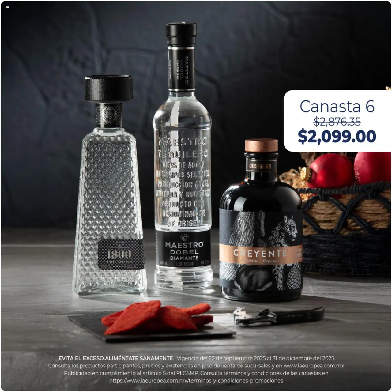 Nuevas ofertas de La Europea válidas en toda la República Mexicana desde el 22.09.2025. ¡Encuentra las mejores ofertas en La Europea - Catálogo Canastas y Regalos! | Página: 7 | Productos: Tequila, Canasta