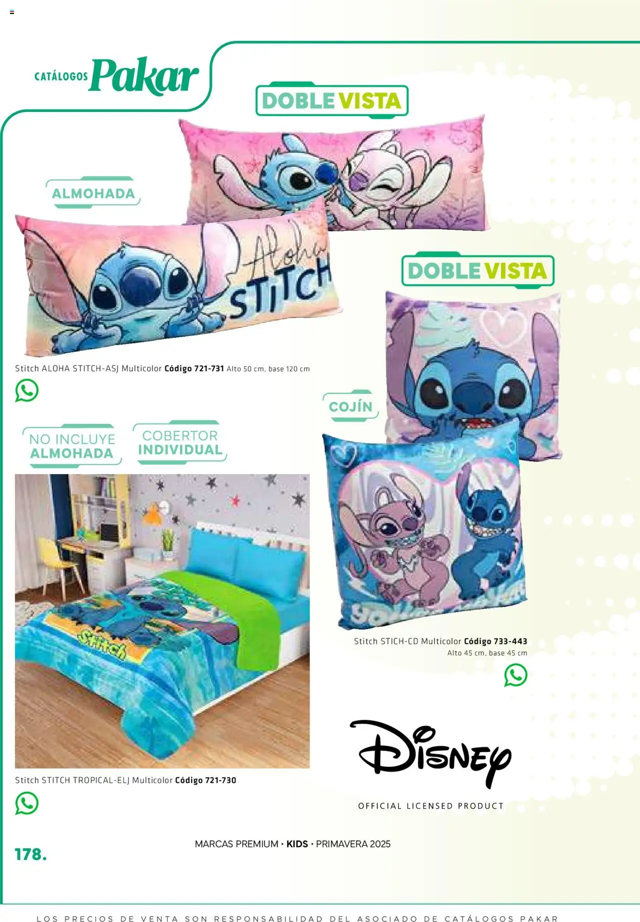Nuevas ofertas de SC Pakar válidas en toda la República Mexicana desde el 28.02.2025. ¡Encuentra las mejores ofertas en SC Pakar catálogo Premium - Kids! | Página: 178 | Productos: Cobertor, Almohada