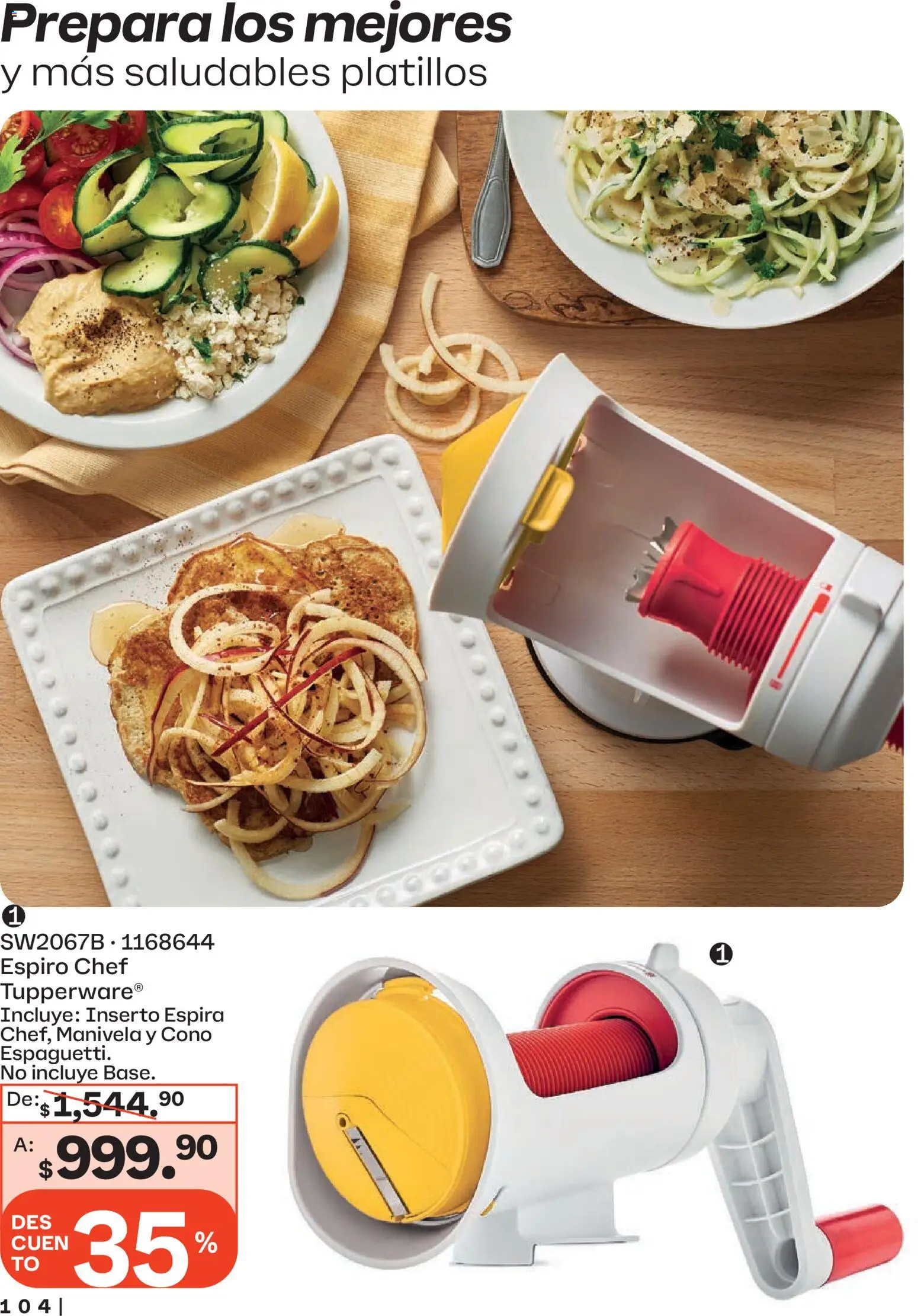 Nuevas ofertas de Tupperware válidas en toda la República Mexicana desde el 23.02.2026. ¡Encuentra las mejores ofertas en Tupperware catálogo! | Página: 104