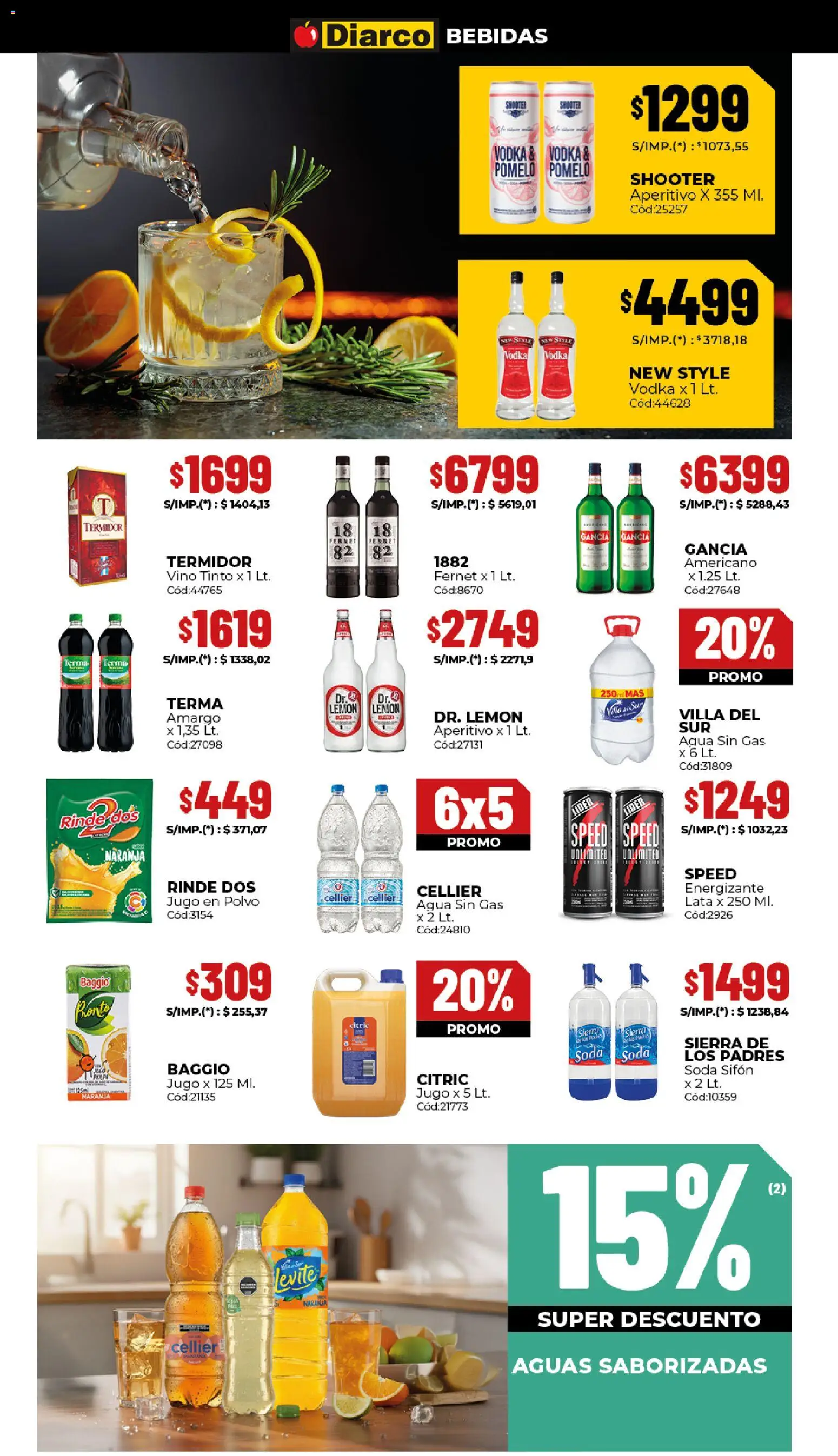 Diarco ofertas │ válido desde el 12.01.2026 | Página: 8 | Productos: Vodka, Pomelo, Jugo, Sierra
