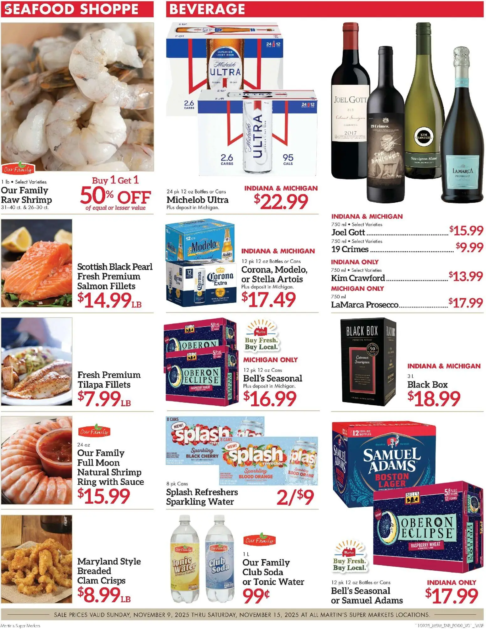 Martin’s Weekly Ad - valid from 09.11.2025 | Page: 9 | Products: Box, Water, Sauce, Raspberry
