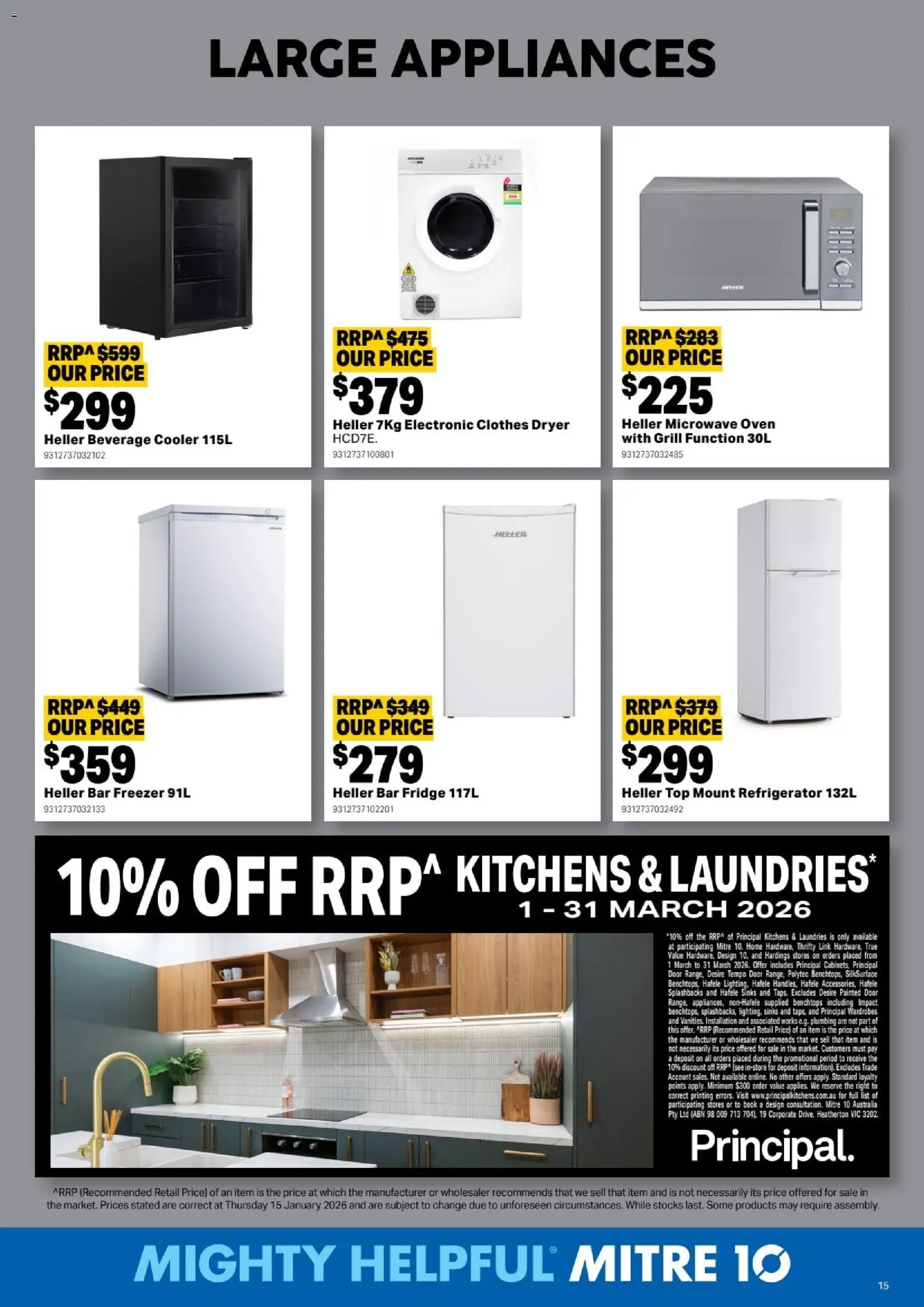 Mitre 10 catalogue - valid from 25.02.2026 | Page: 15 | Products: Door, Freezer, Oven, Microwave