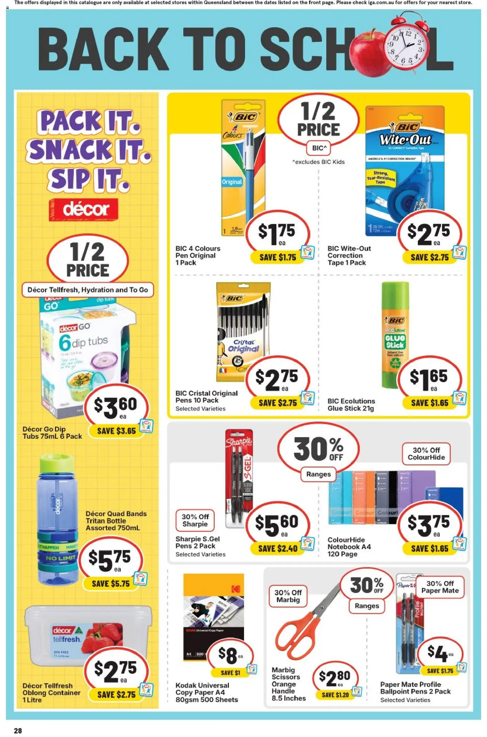 IGA catalogue - valid from 28.01.2026 | Page: 24 | Products: Decor, Scissors, Notebook, Glue
