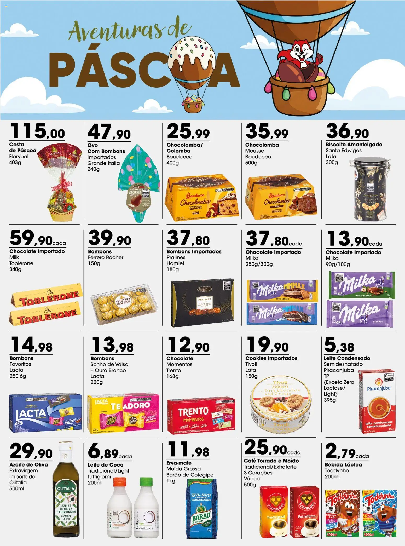 Zaffari Folheto - válido de 30.03.2026 | Página: 1 | Produtos: Adoçante, Café, Ferrero Rocher, Leite de coco