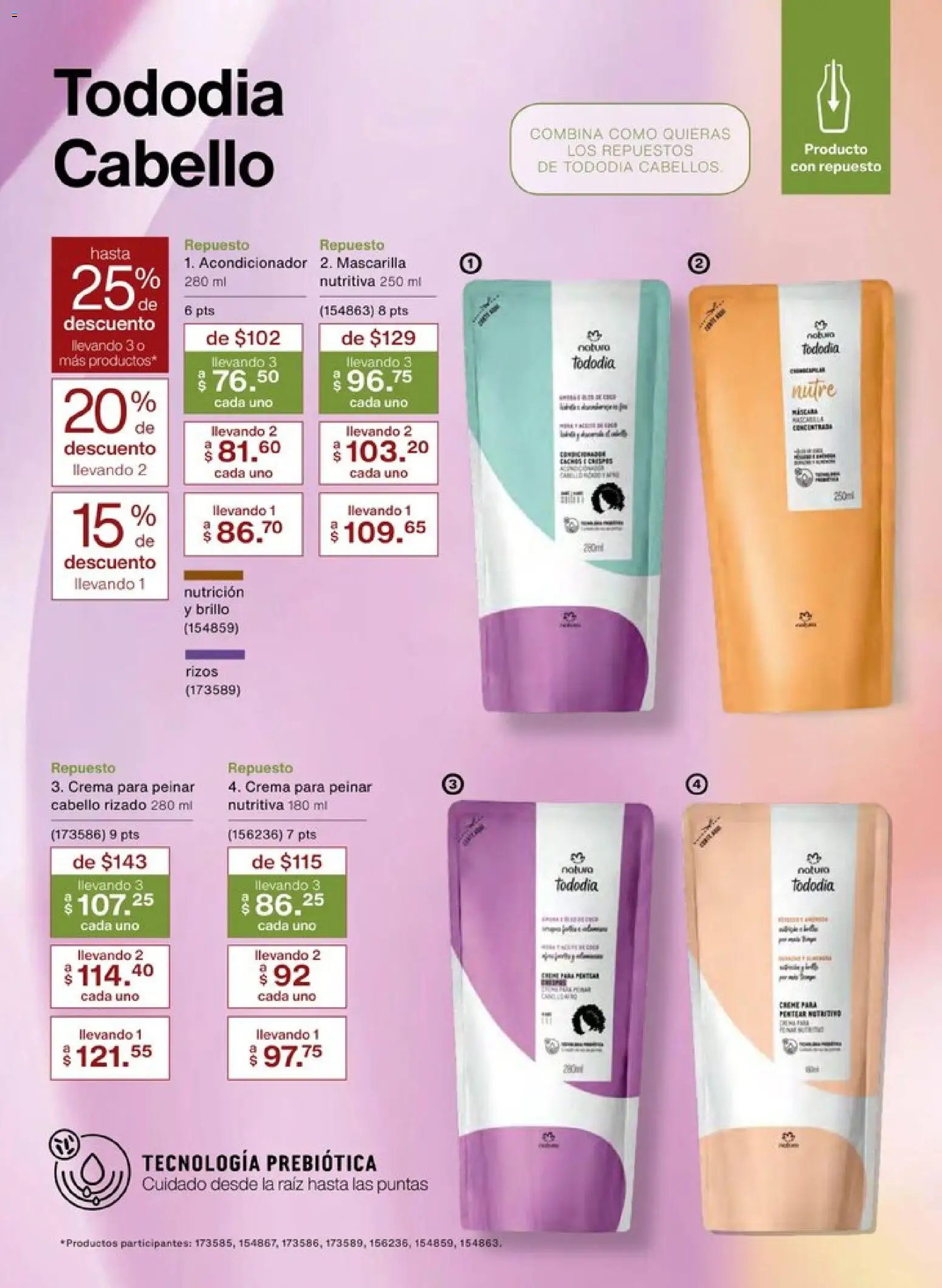 Nuevas ofertas de Natura válidas en toda la República Mexicana desde el 20.12.2025. ¡Encuentra las mejores ofertas en Natura campaña 1 2026! | Página: 135 | Productos: Crema, Brillo, Mascarilla, Acondicionador