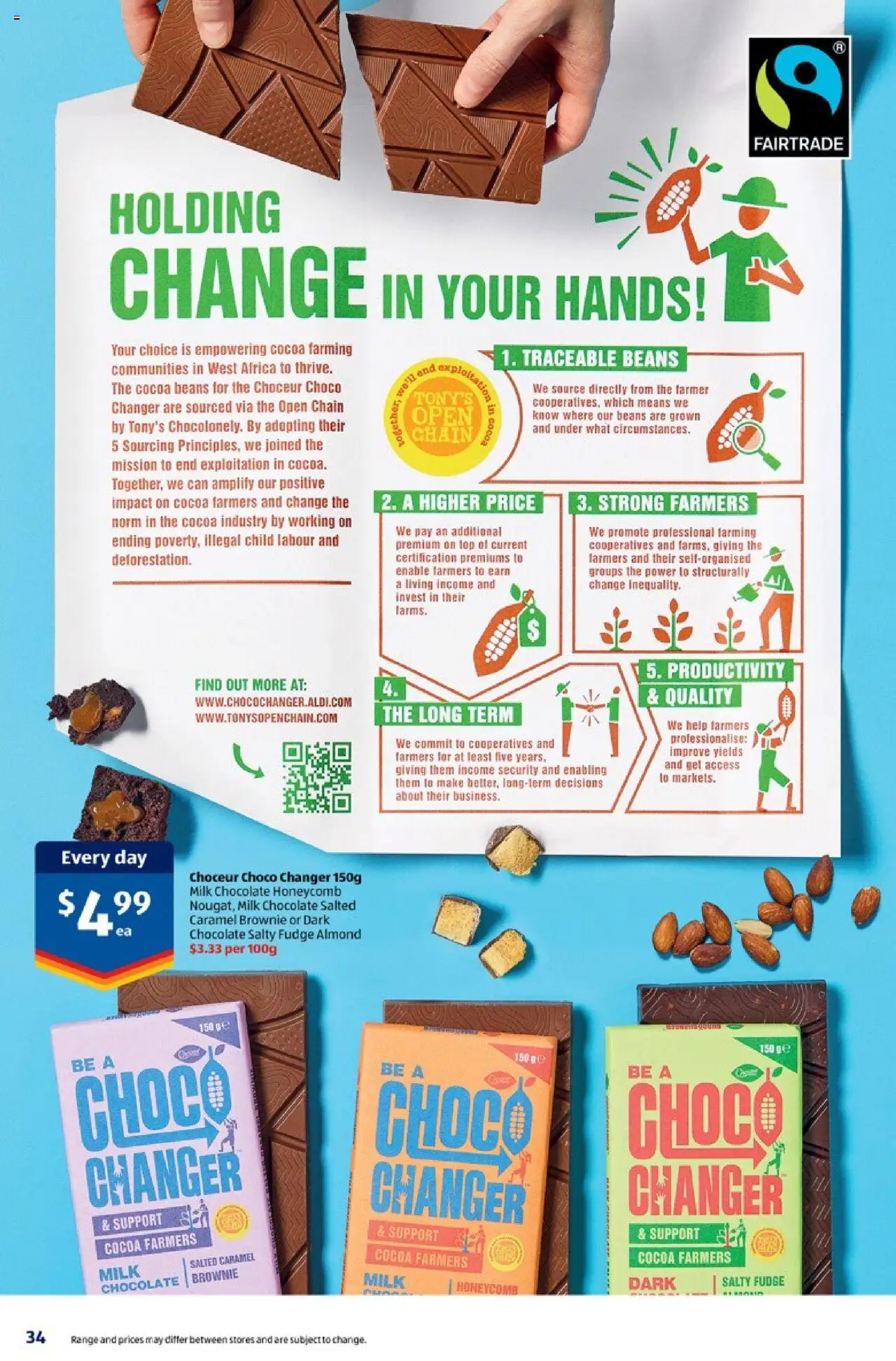 Aldi catalogue - valid from 22.10.2025 | Page: 34 | Products: Chain, Cocoa, Milk, Chocolate