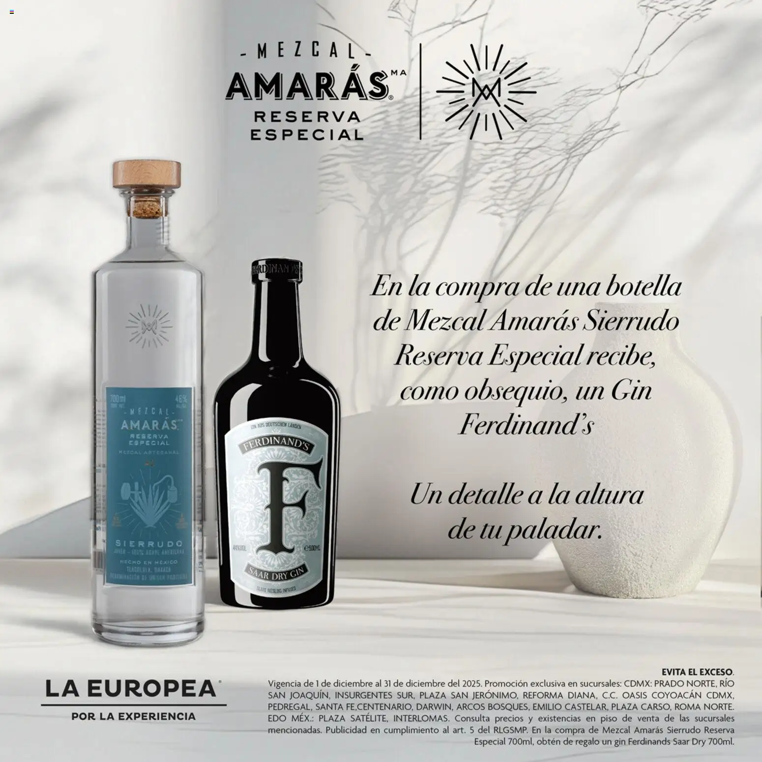 Nuevas ofertas de La Europea válidas en toda la República Mexicana desde el 01.12.2025. ¡Encuentra las mejores ofertas en La Europea catálogo Sierrudo! | Página: 1 | Productos: Gin, Botella