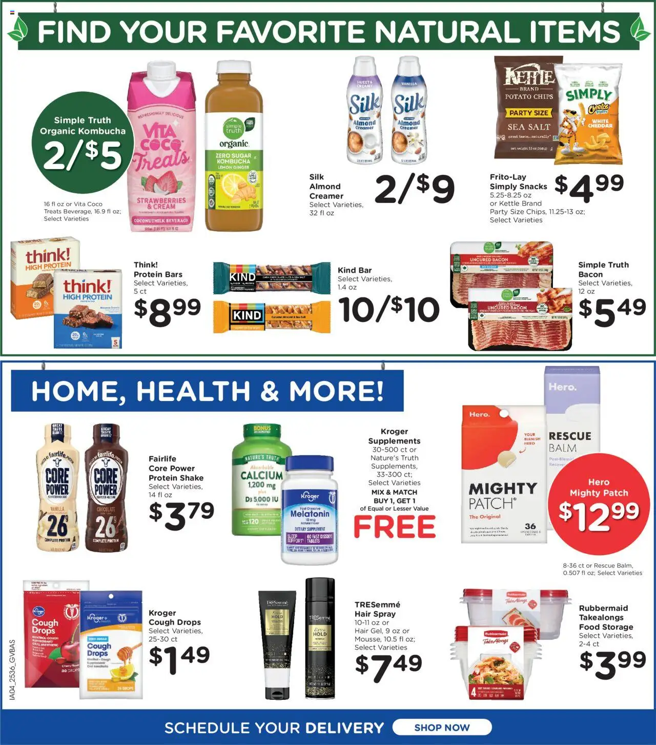 Kroger Ad - valid from 08.10.2025 | Page: 8 | Products: Ginger, Chips, Cream, Salt