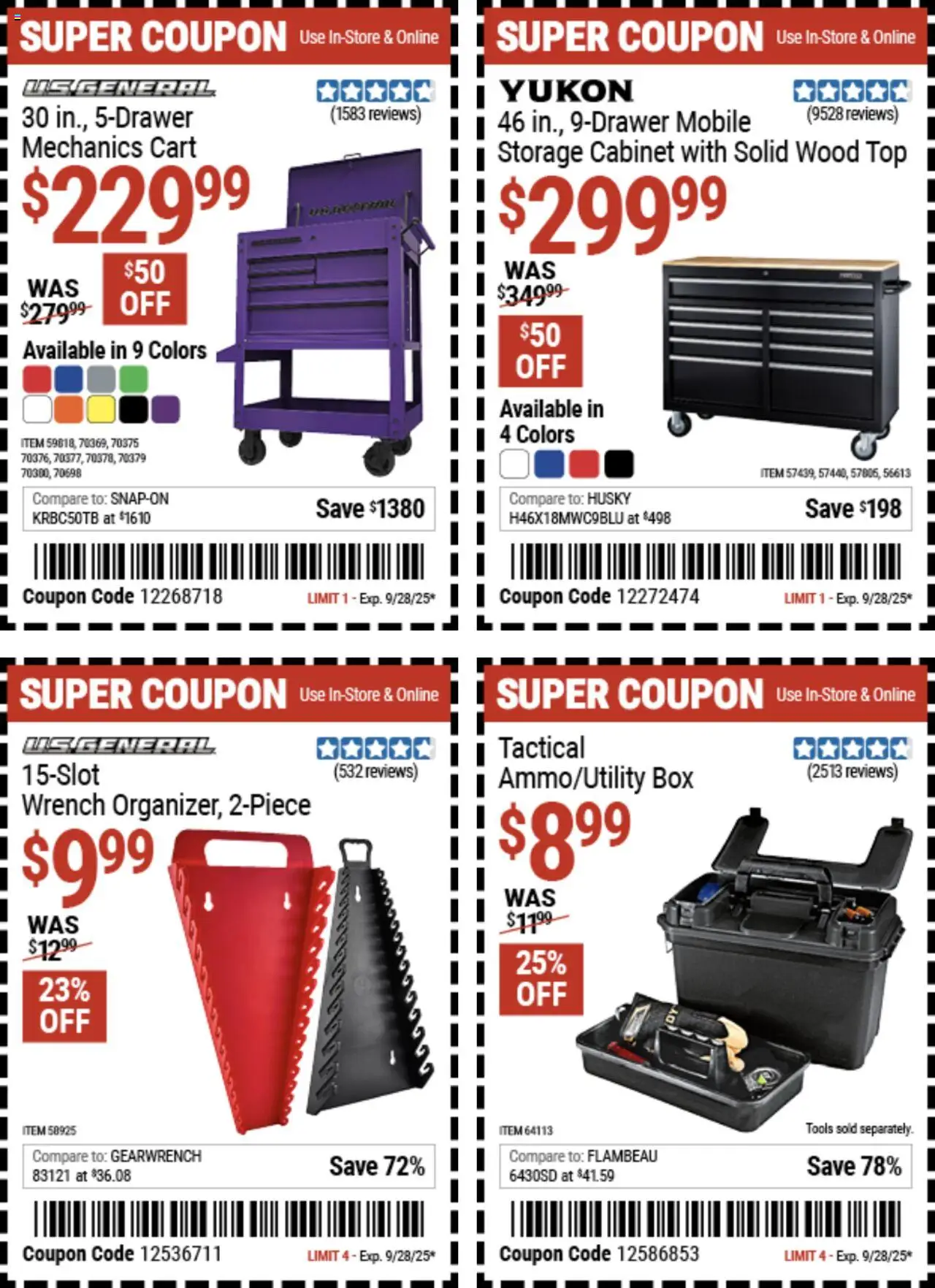 Harbor Freight Weekly Ad - valid from 15.09.2025 | Page: 18 | Products: Wrench, Box