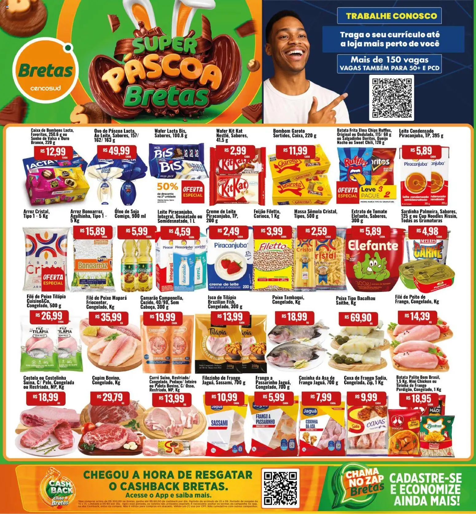 Bretas Folheto - válido de 27.03.2026 | Página: 1 | Produtos: Bacalhau, Queijo, Batata, Creme de leite