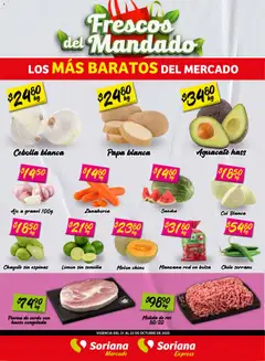 Vista previa de Soriana - Frescos del Mandado Mercado: Ver, Tab, Chis, Camp, Yuc y Q. Roo, nuevo folleto de la tienda, válido en México a partir del 22.10.2025