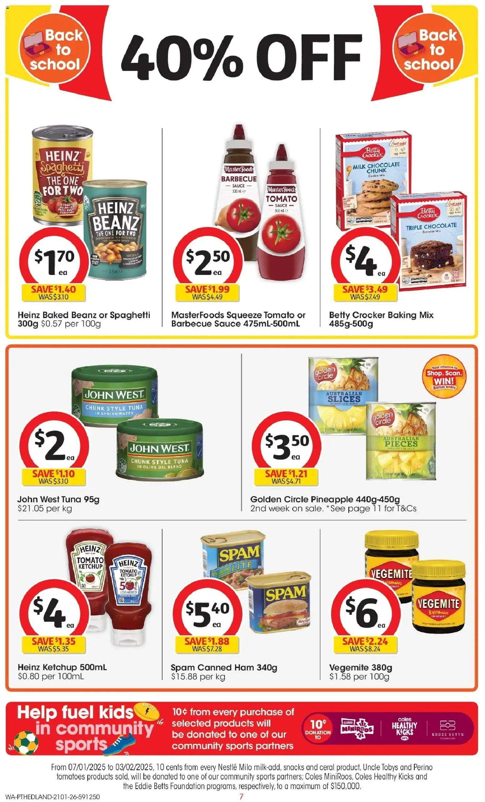 Coles catalogue - valid from 21.01.2026 | Page: 7 | Products: Milk, Oil, Sugar, Tuna