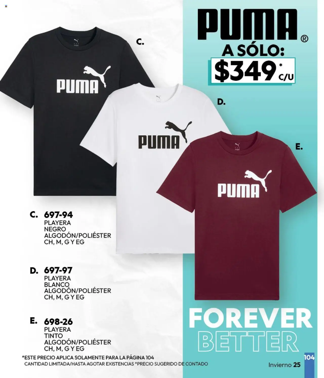 Nuevas ofertas de Cklass válidas en toda la República Mexicana desde el 16.09.2025. ¡Encuentra las mejores ofertas en Cklass - Catálogo Invierno Sportbrands! | Página: 105 | Productos: Playera