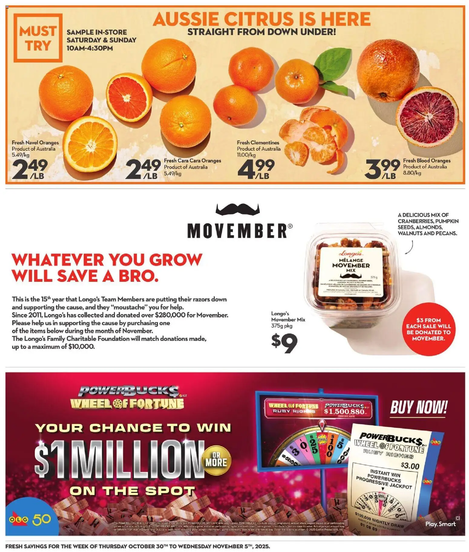 Longo's flyer valid from 30.10.2025 | Page: 18 | Products: Watch, Game, Pumpkin, Oranges