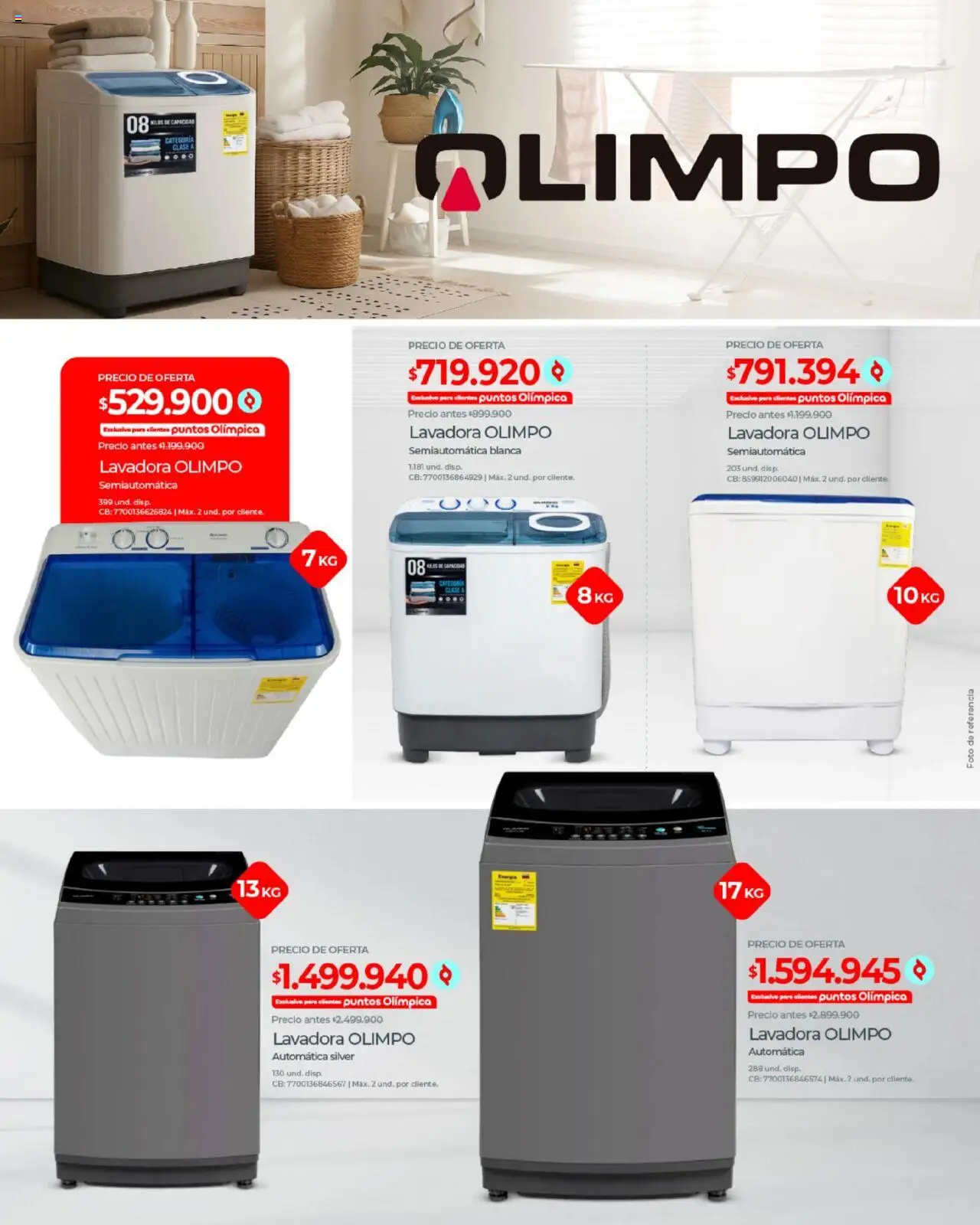 Olímpica revista - valida desde el 15.10.2025 | Página: 3 | Productos: Lavadora