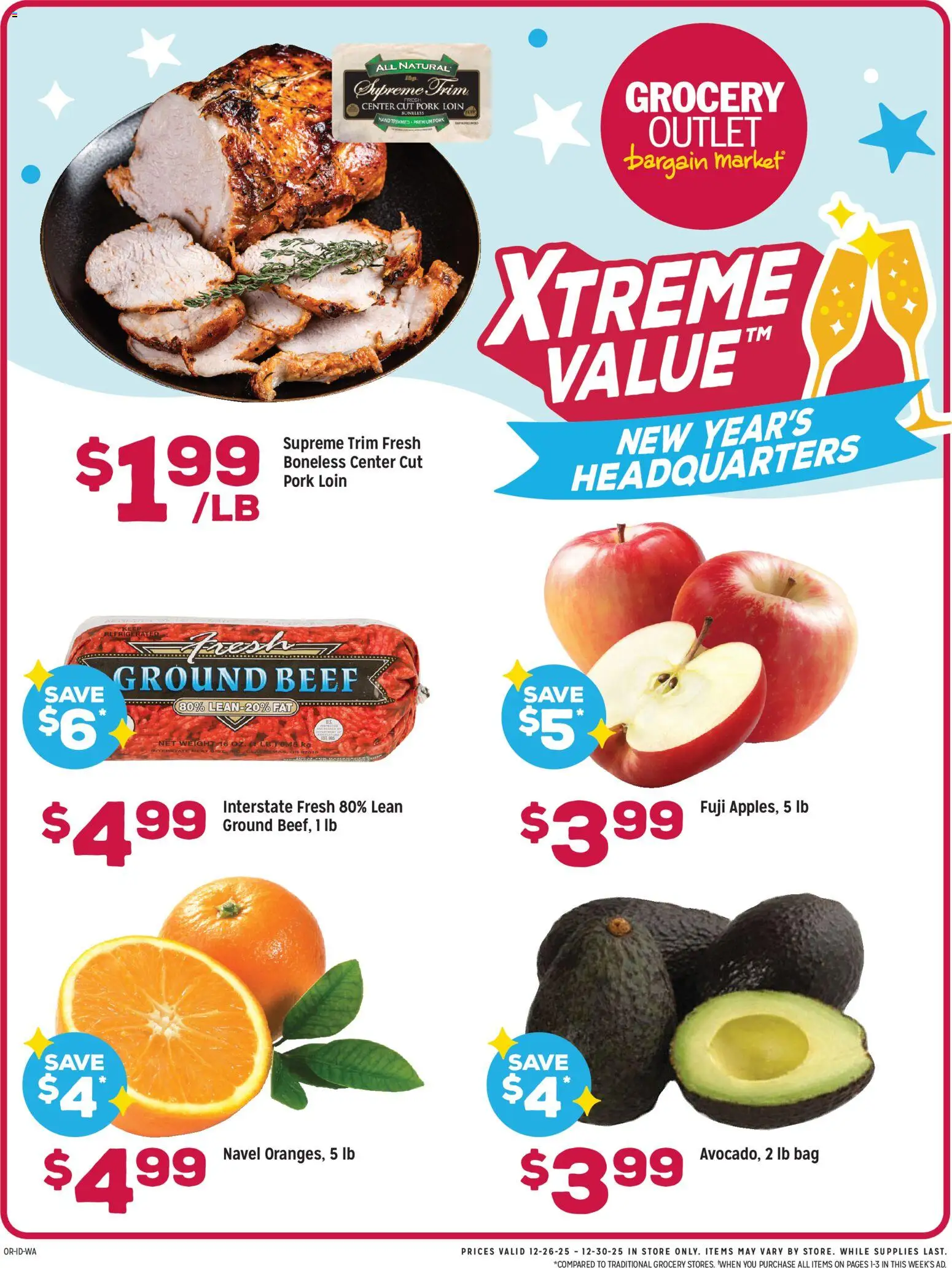 Grocery Outlet Weekly Ad - WA - valid from 24.12.2025 | Page: 4 | Products: Trim, Beef, Bag, Weight