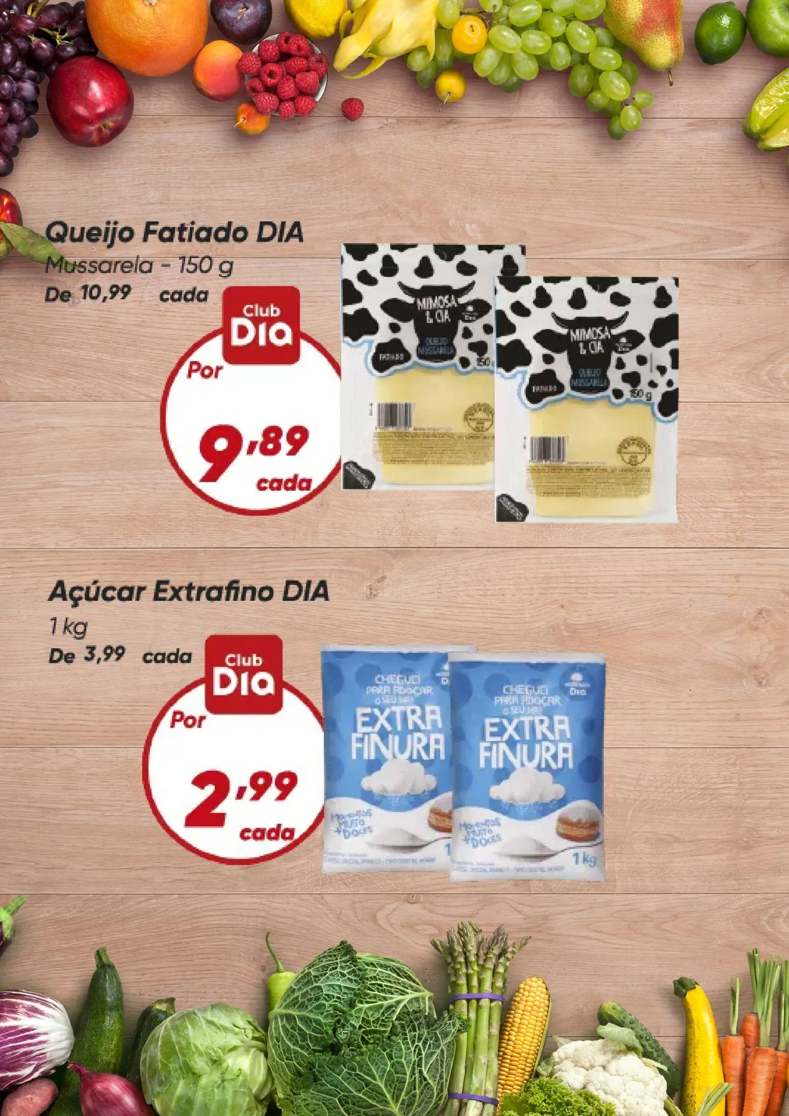 Dia Folheto - válido de 19.01.2026 | Página: 3 | Produtos: Queijo, Açúcar, Mussarela