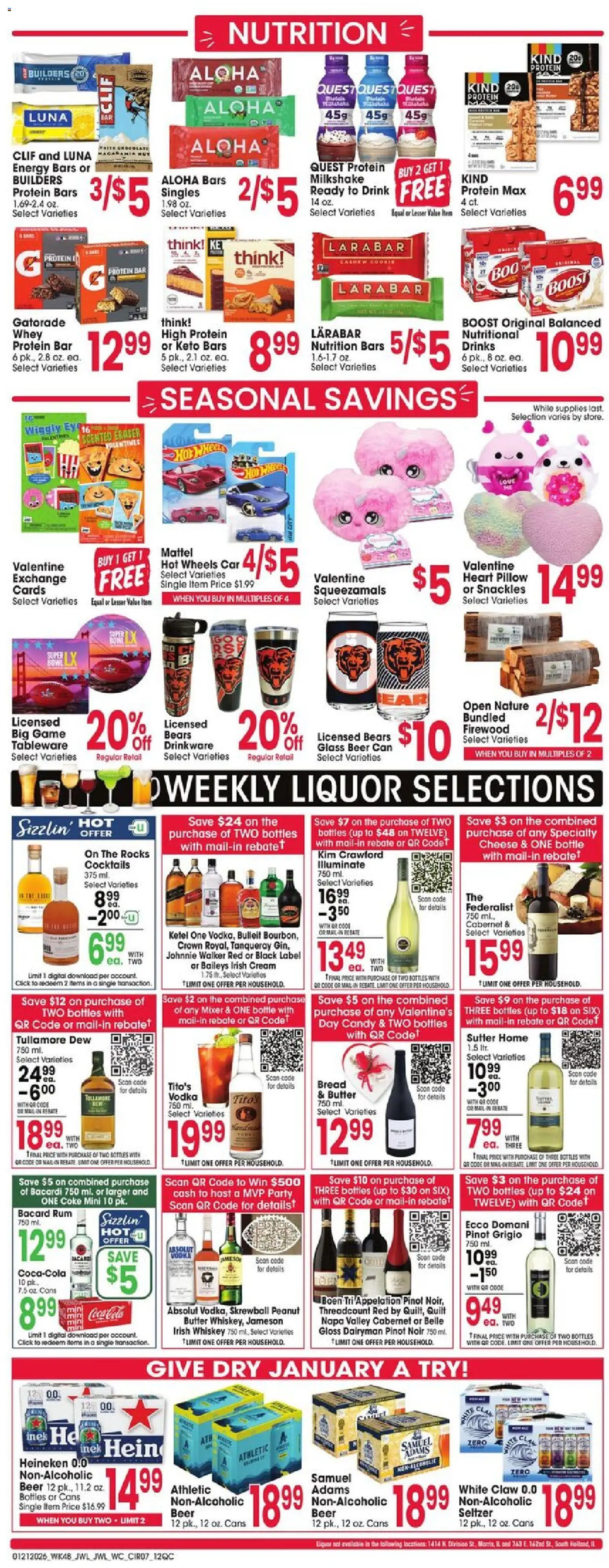 Jewel Osco Weekly Ad - IL - valid from 21.01.2026 | Page: 7 | Products: Cheese, Beer, Vodka, Whiskey