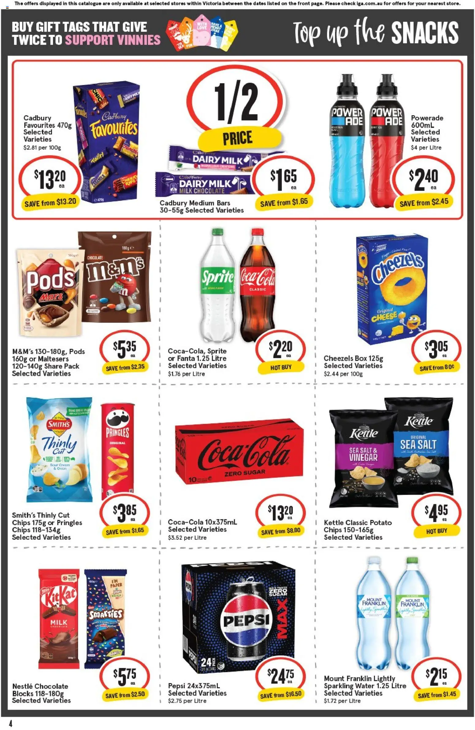 IGA catalogue - valid from 19.11.2025 | Page: 5 | Products: Sour cream, Cream, Sugar, Vinegar