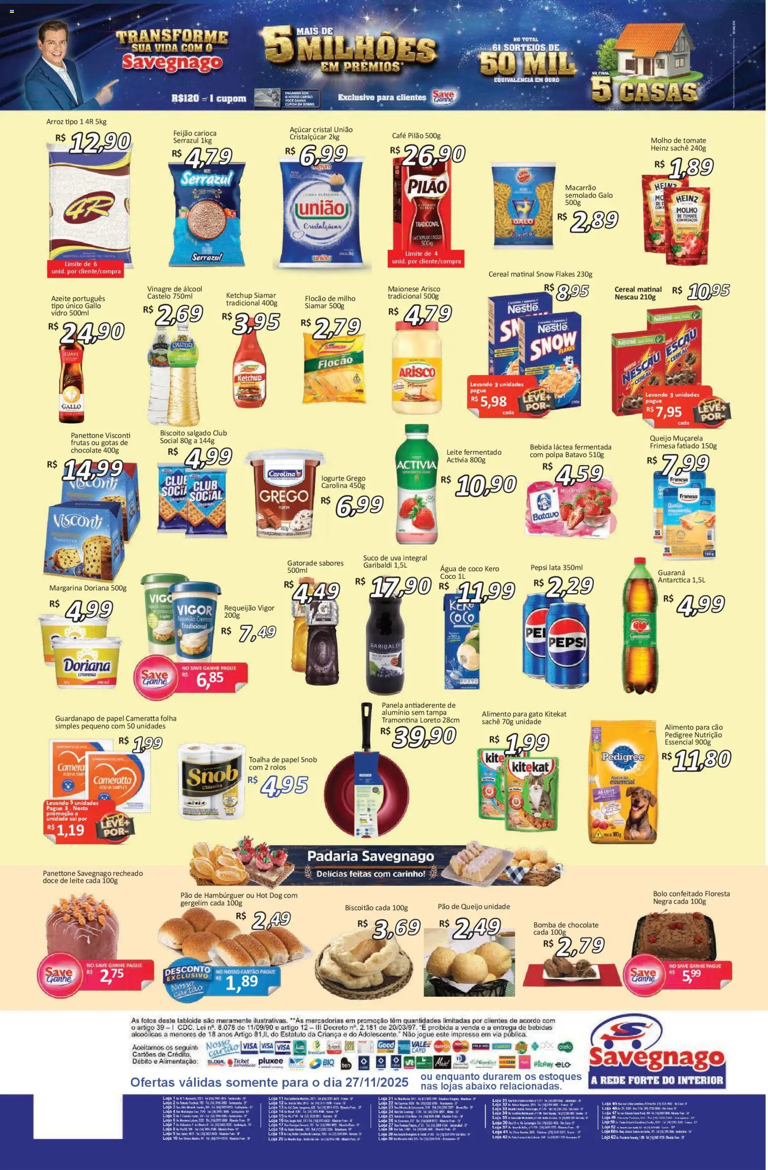 Savegnago Folheto - válido de 27.11.2025 | Página: 2 | Produtos: Molho de tomate, Hambúrguer, Bebida, Requeijão