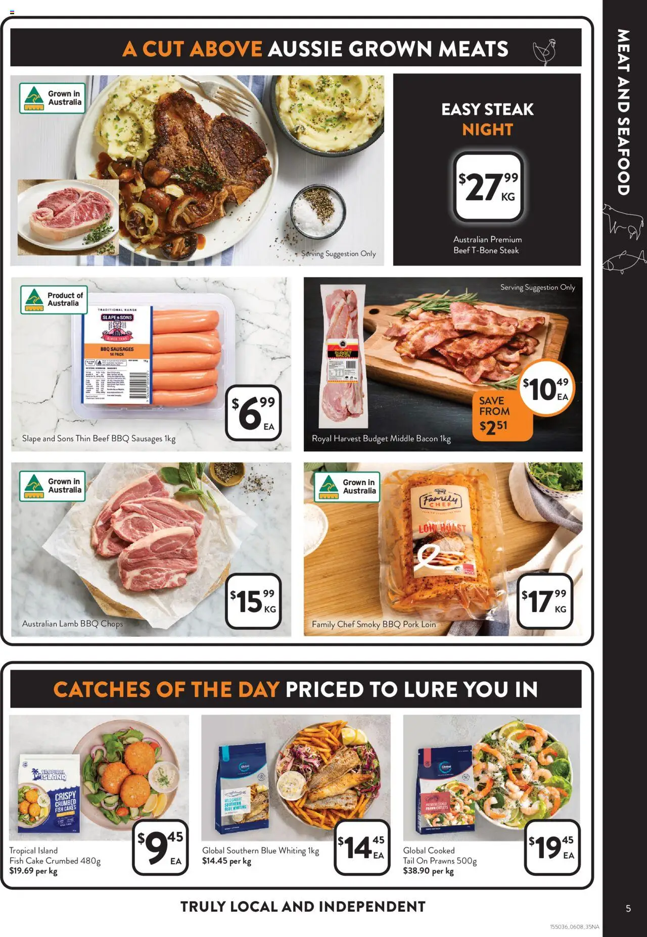Foodworks catalogue - valid from 06.08.2025 | Page: 5 | Products: Pork, Meat, Steak, Seafood