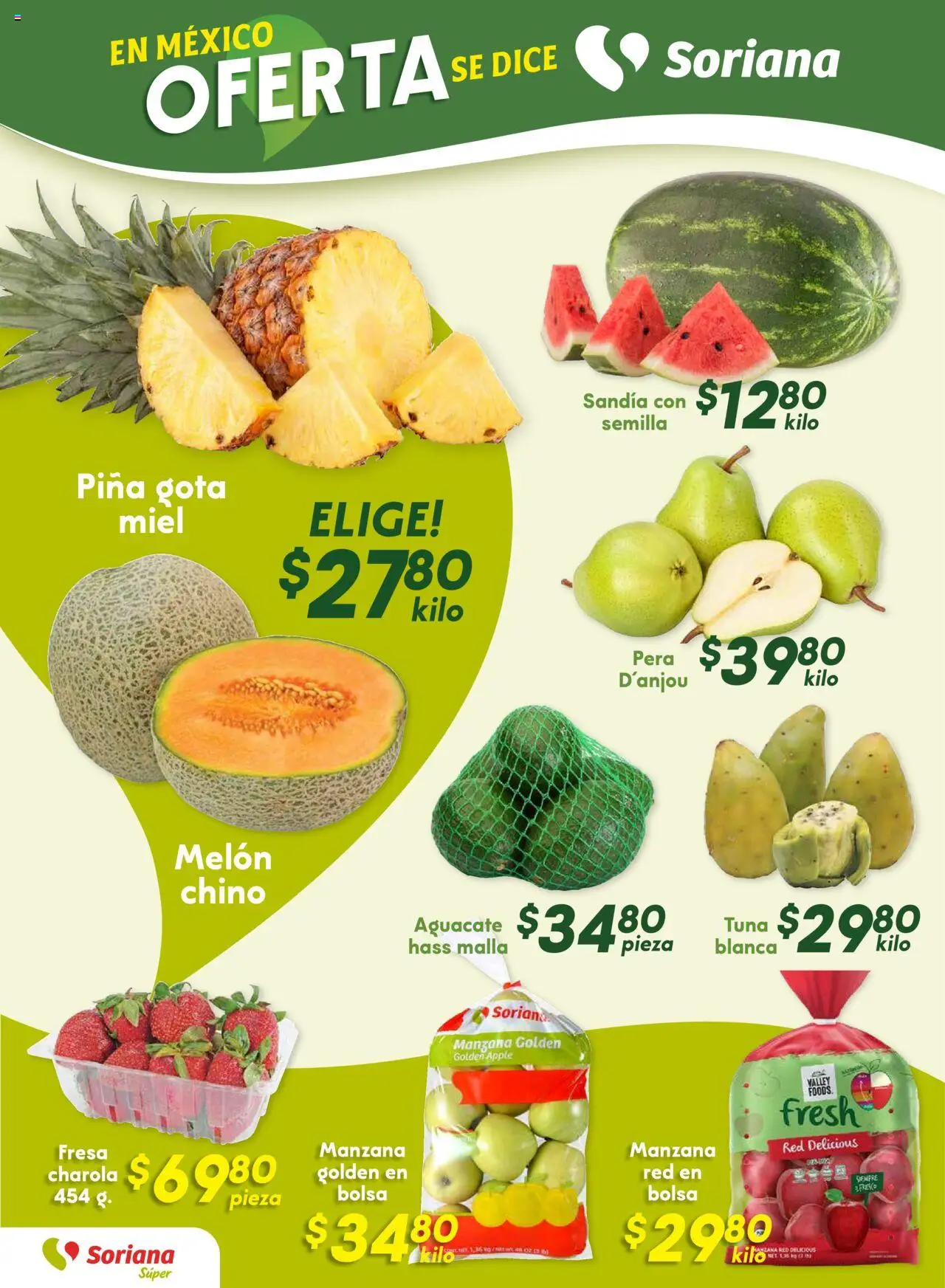 Nuevas ofertas de Soriana válidas en toda la República Mexicana desde el 25.09.2025. ¡Encuentra las mejores ofertas en Soriana - Fin de Semana Súper: Ags, Nay, Jal, Qro, Col, Mich, Gto, Hgo, Tlax, Mor, Pue, Gro, Oax, Edo. de Mex, Valle de México, Za! | Página: 6 | Productos: Sandía, Melón, Aguacate, Malla
