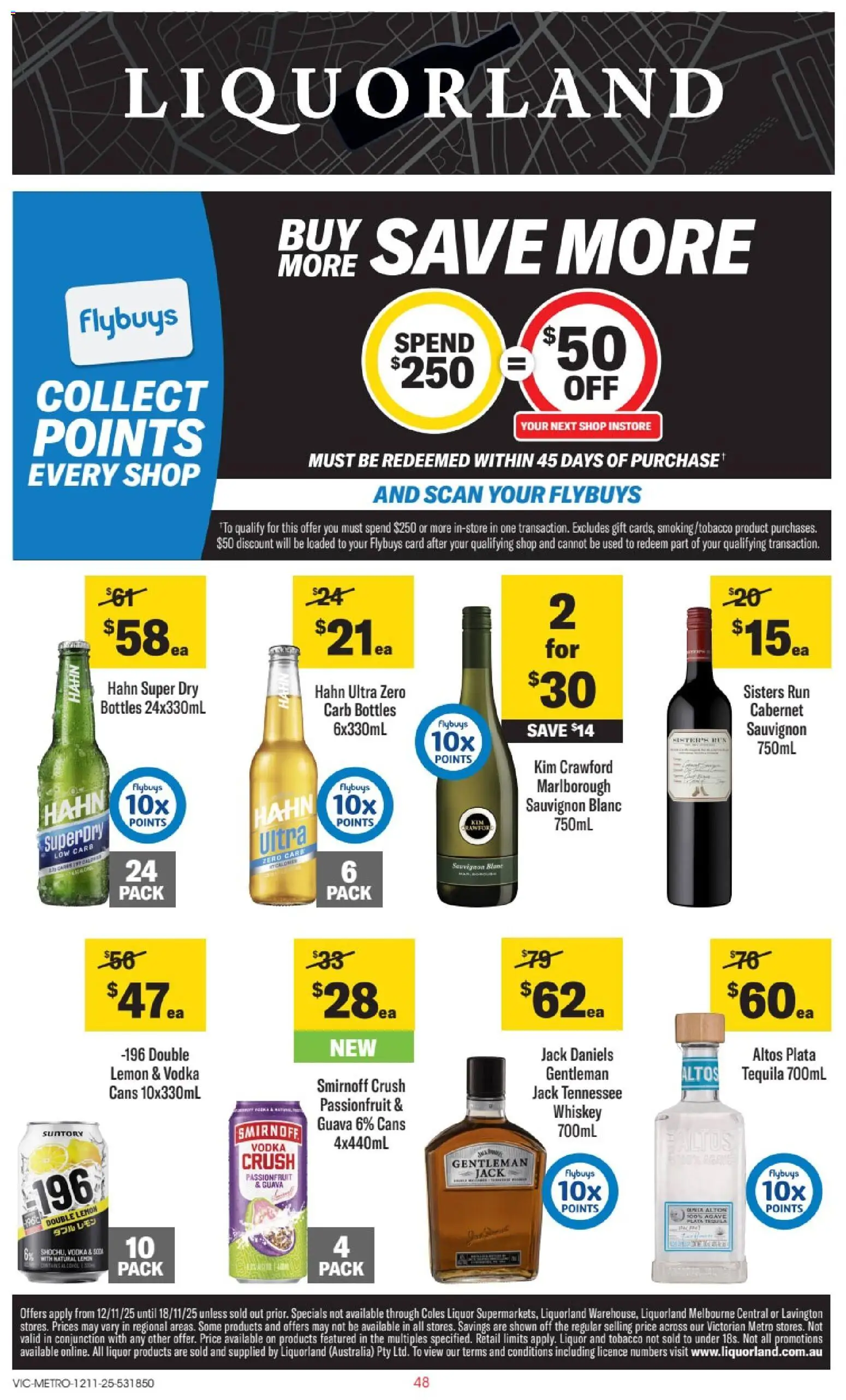 Liquorland catalogue - valid from 12.11.2025 | Page: 1 | Products: Passionfruit, Vodka, Whiskey, Lemon