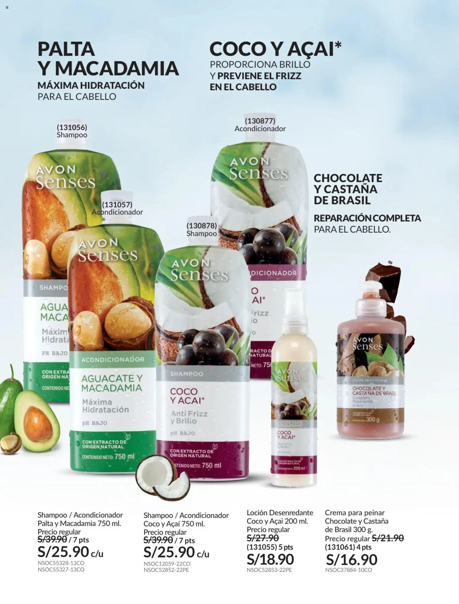 Catálogo Avon válido desde 20.02.2026 | Página: 174 | Productos: Shampoo, Acondicionador, Chocolate, Crema