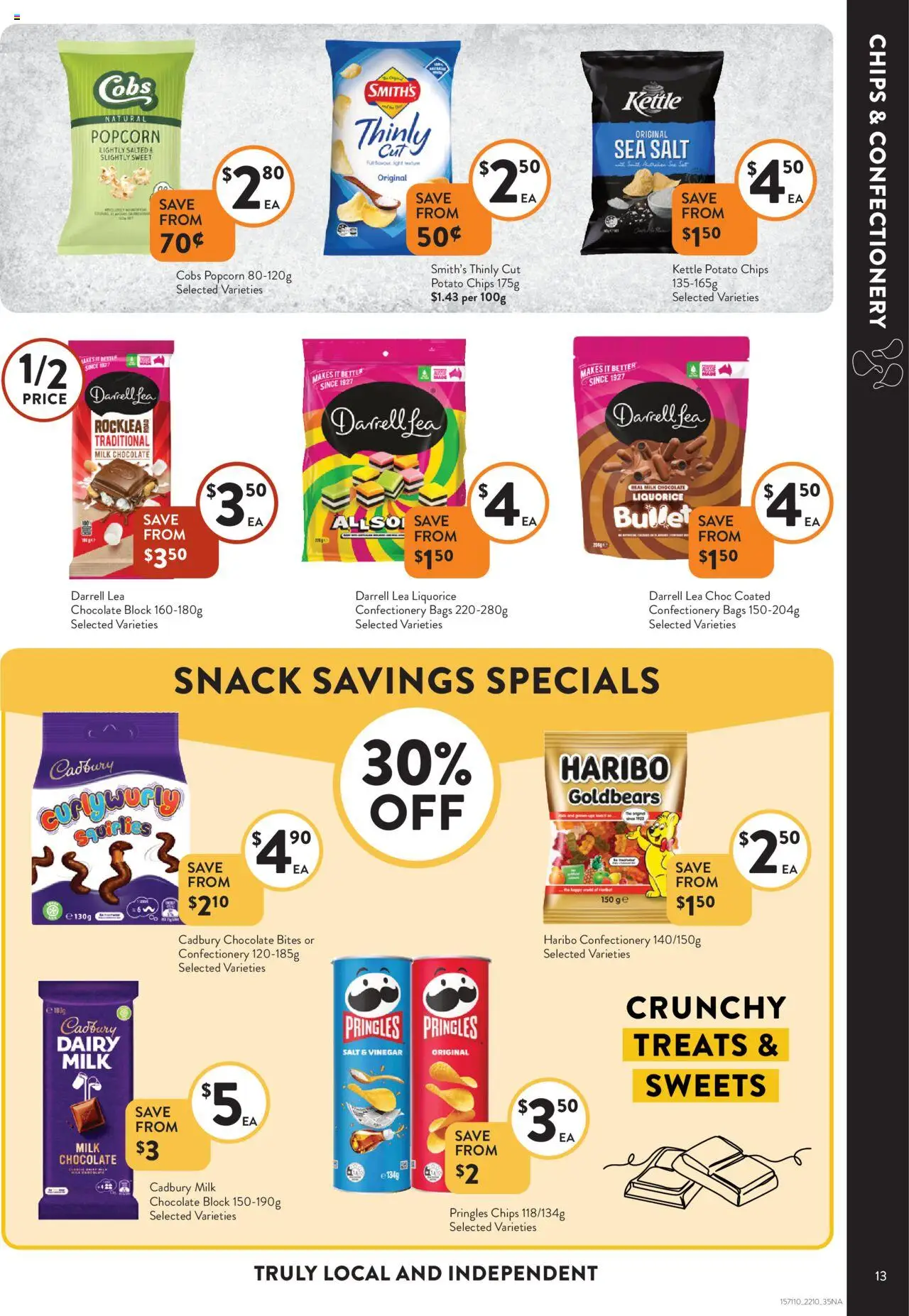 Foodworks catalogue - valid from 22.10.2025 | Page: 13 | Products: Milk, Chocolate, Chips, Vinegar